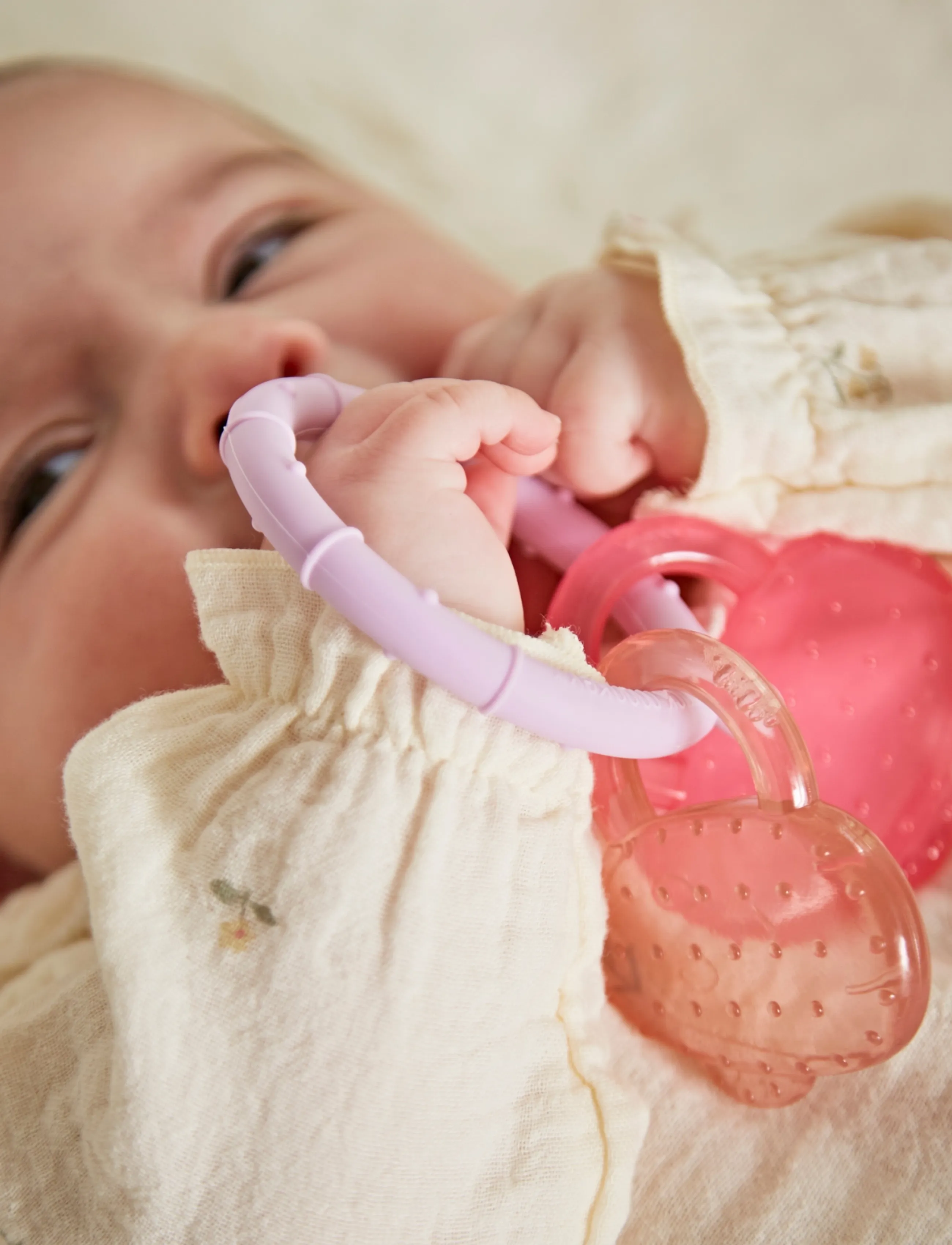 Matchstick Monkey s Ice Cooling Teether Dusty Pink, Børn, Teething Legetøj, Lyserød, Str: ONE SIZE