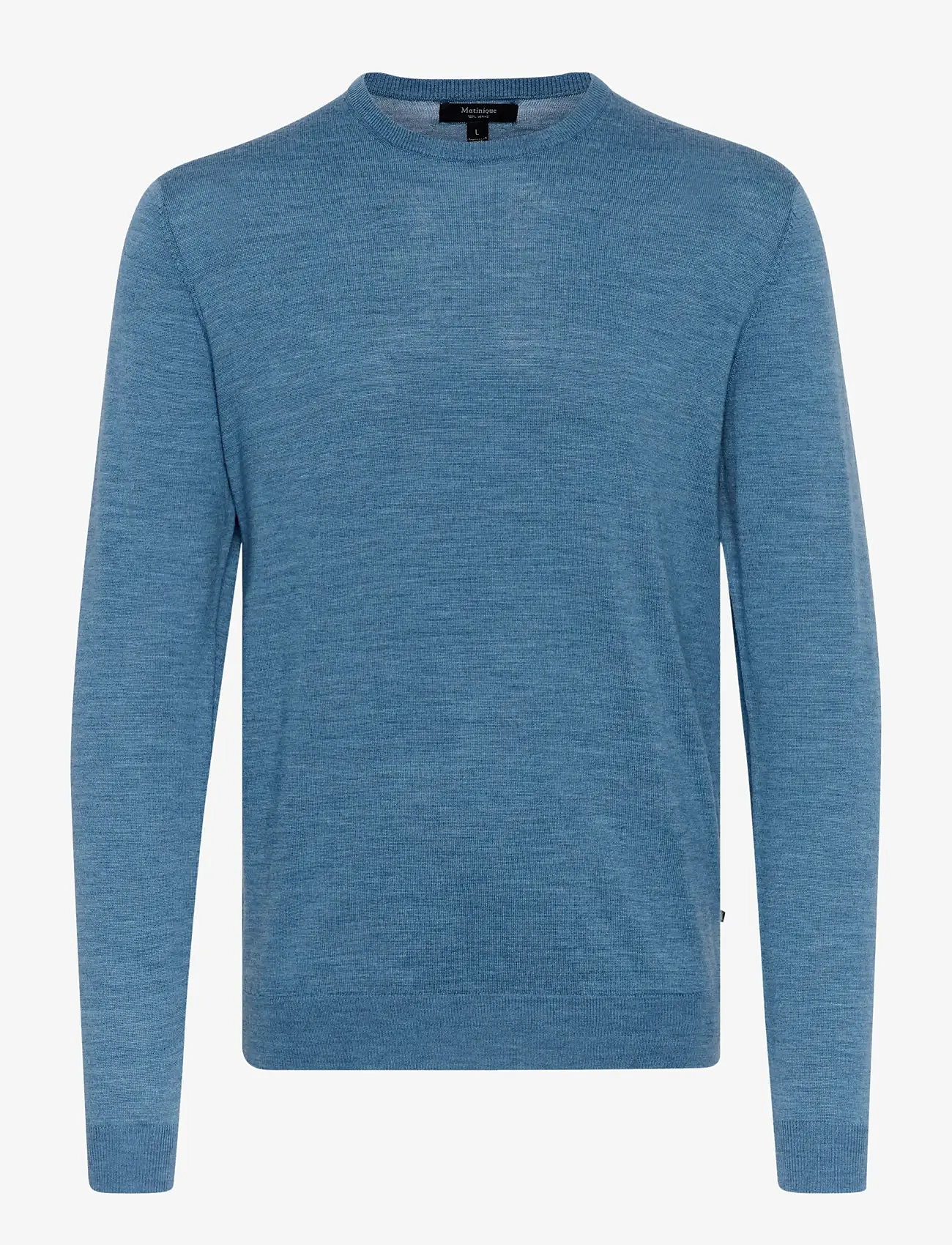 Matinique - Margrate - rund hals - dust blue melange - 1