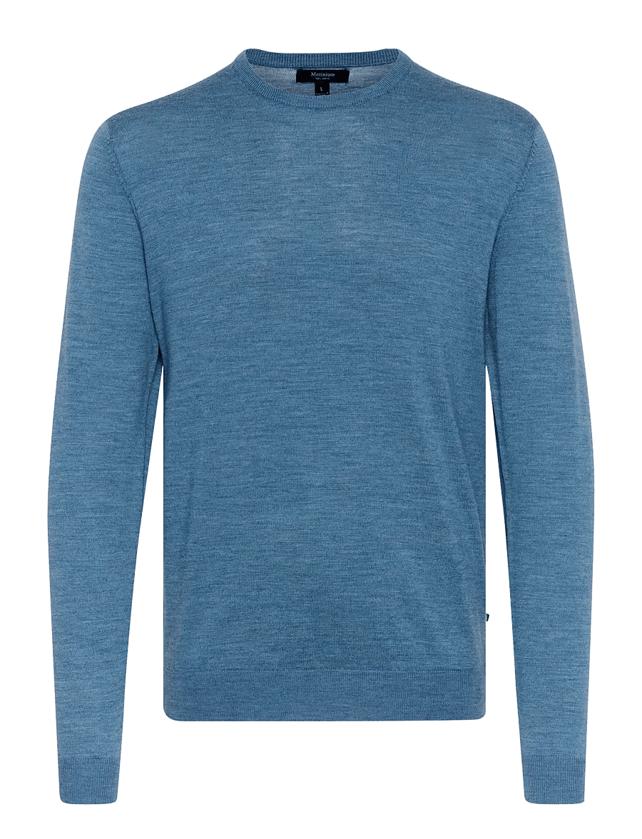 Matinique - Margrate - round necks - dust blue melange - 1