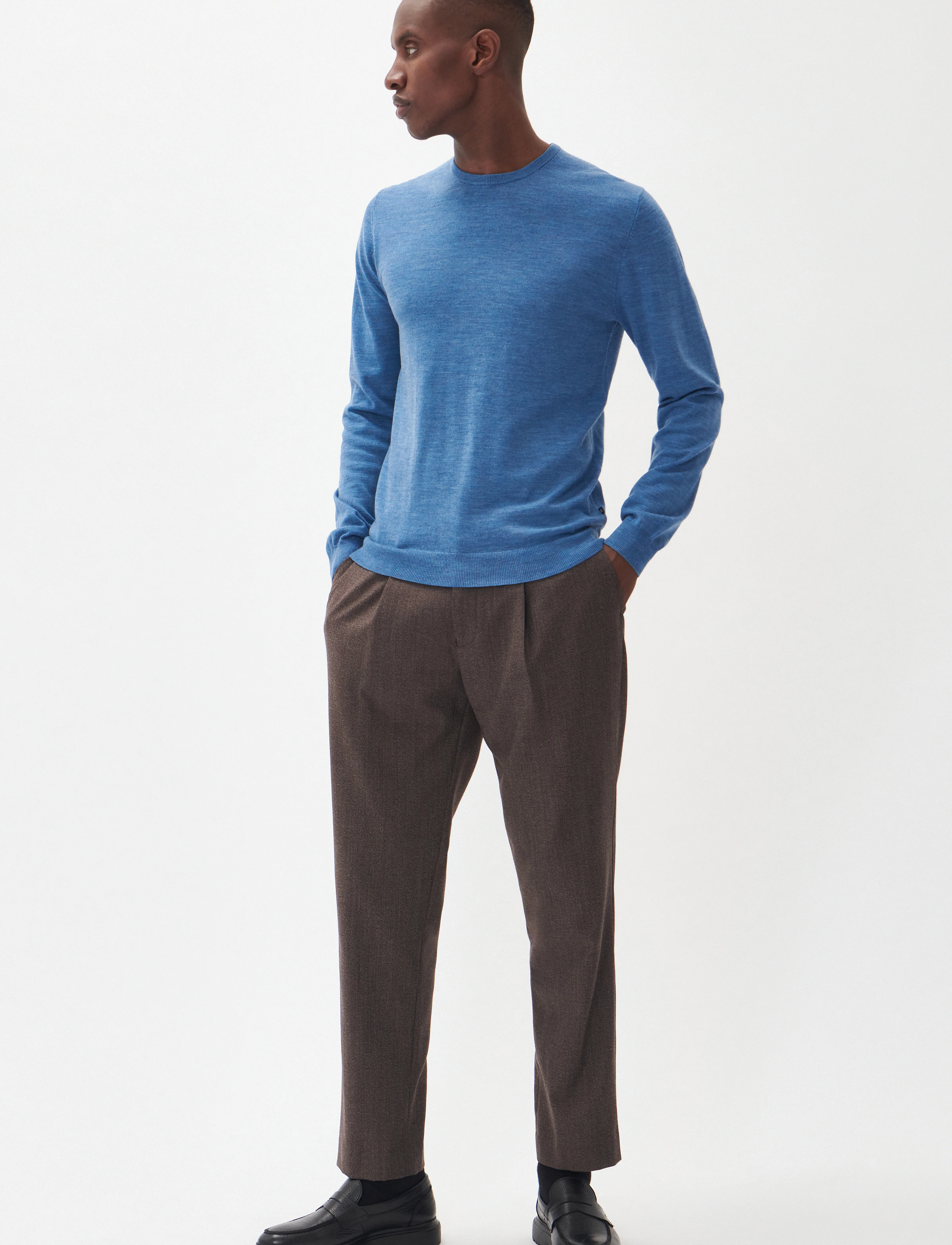 Matinique - Margrate - rundhalsad - dust blue melange - 3