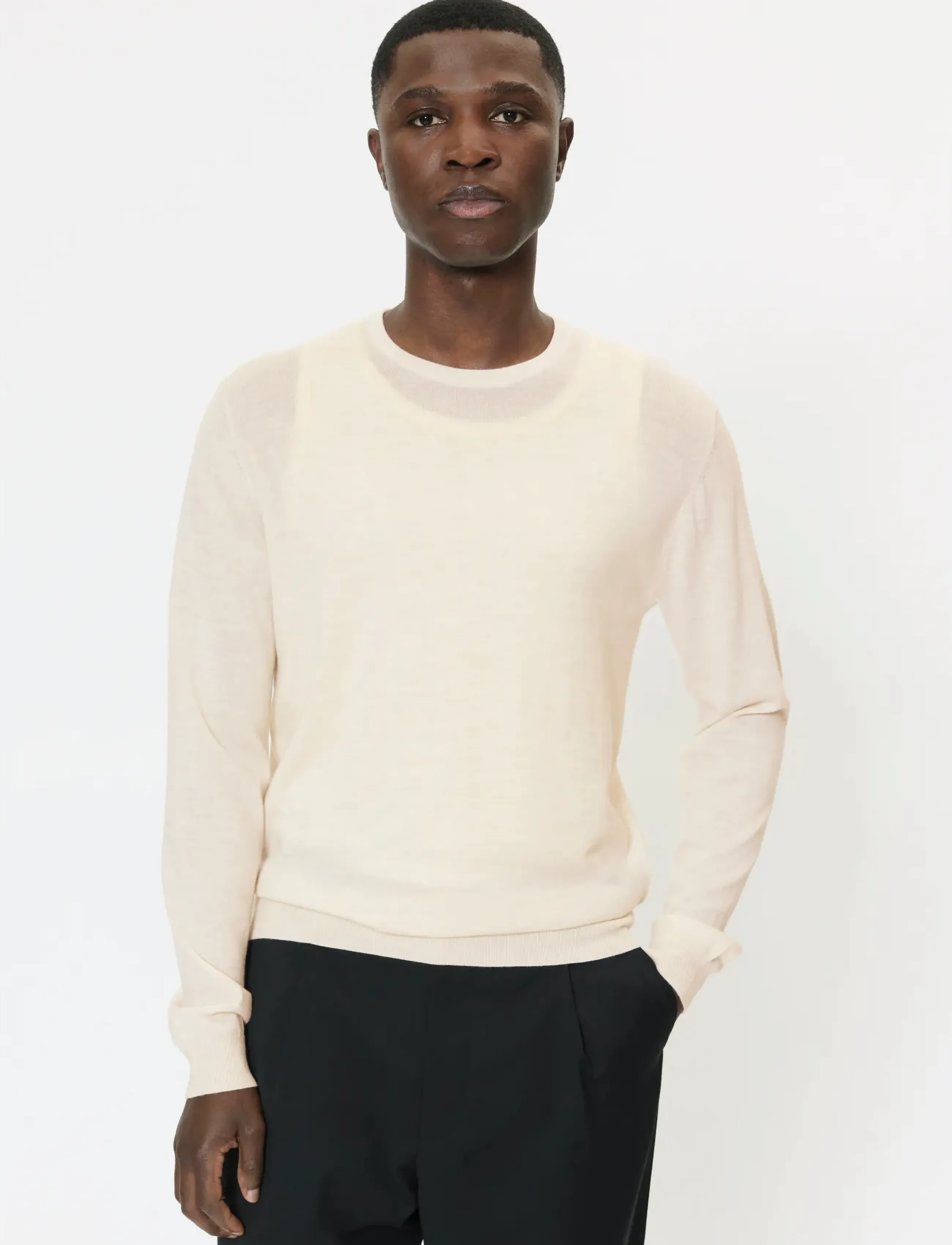 Matinique Margrate - Strickmode - OFF WHITE MELANGE / white