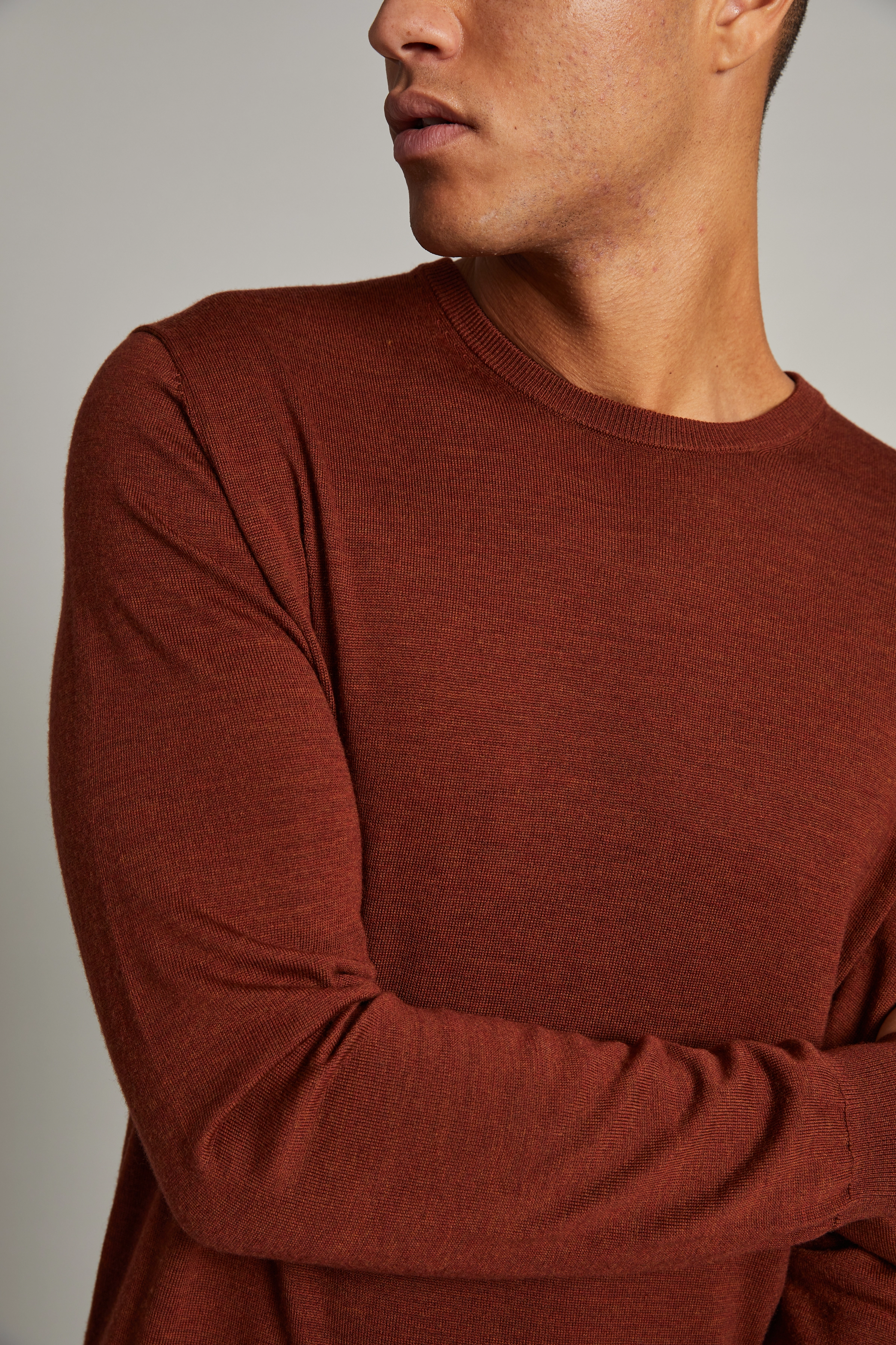 Matinique - Margrate - stickade basplagg - rust brown melange - 5