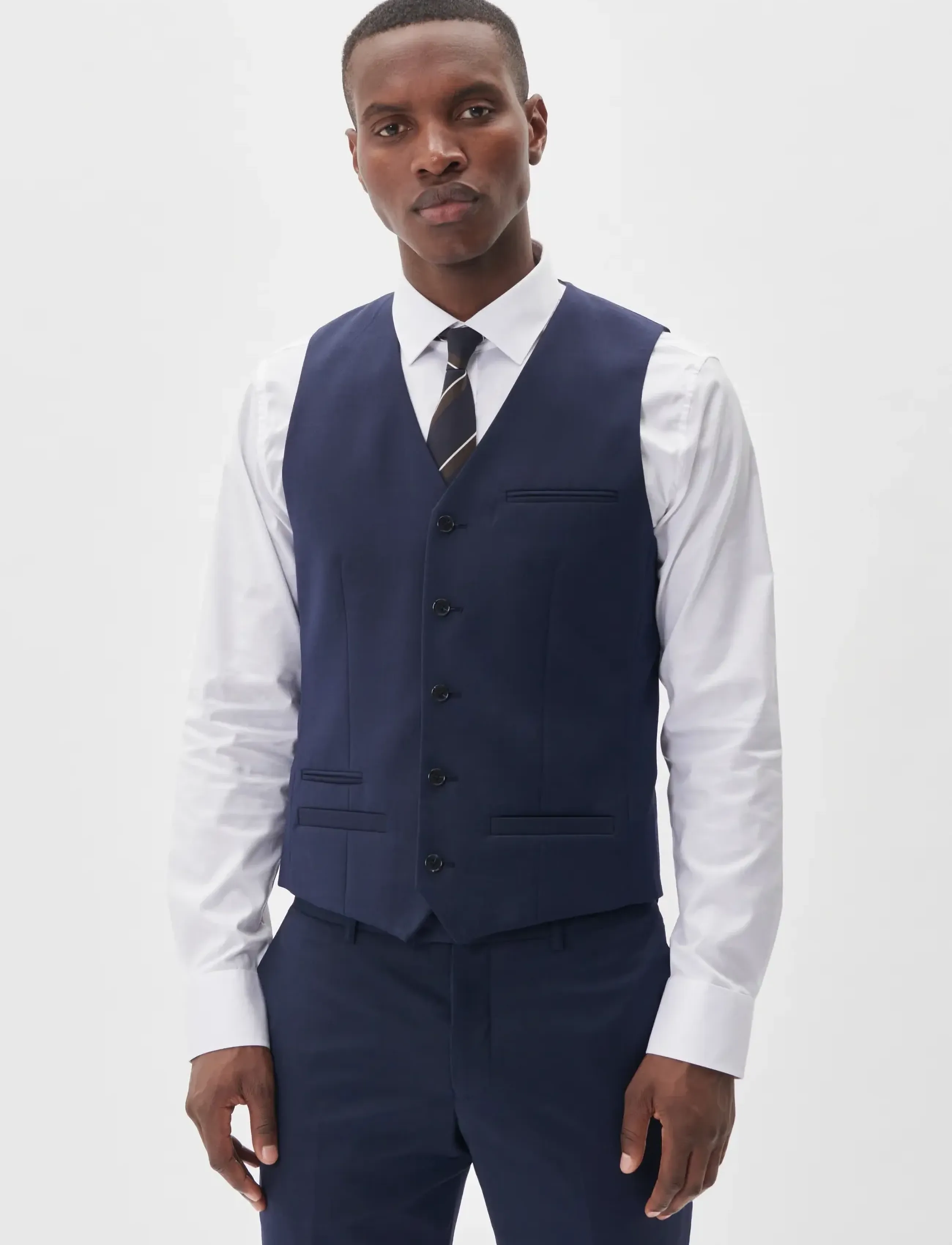 Matinique Breck, 56, Navy, Suits & Blazere > Waistcoats, Herre