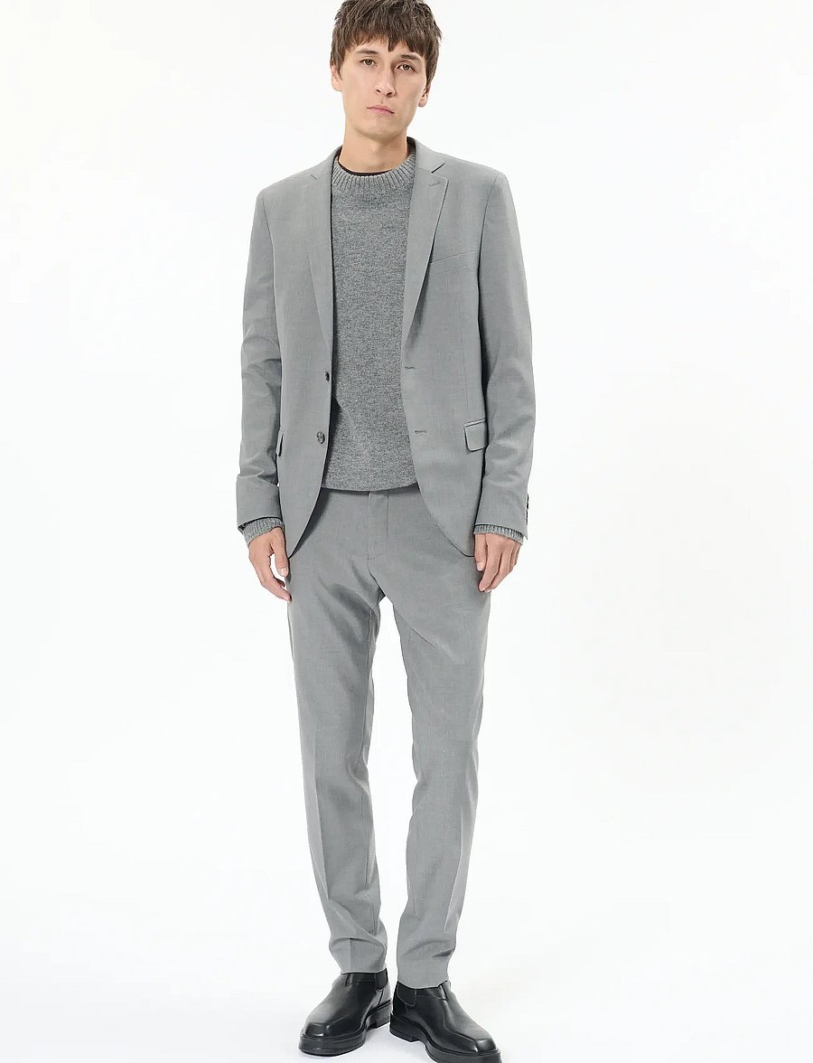 Matinique - Jonathan - single breasted blazers - medium grey melange - 2