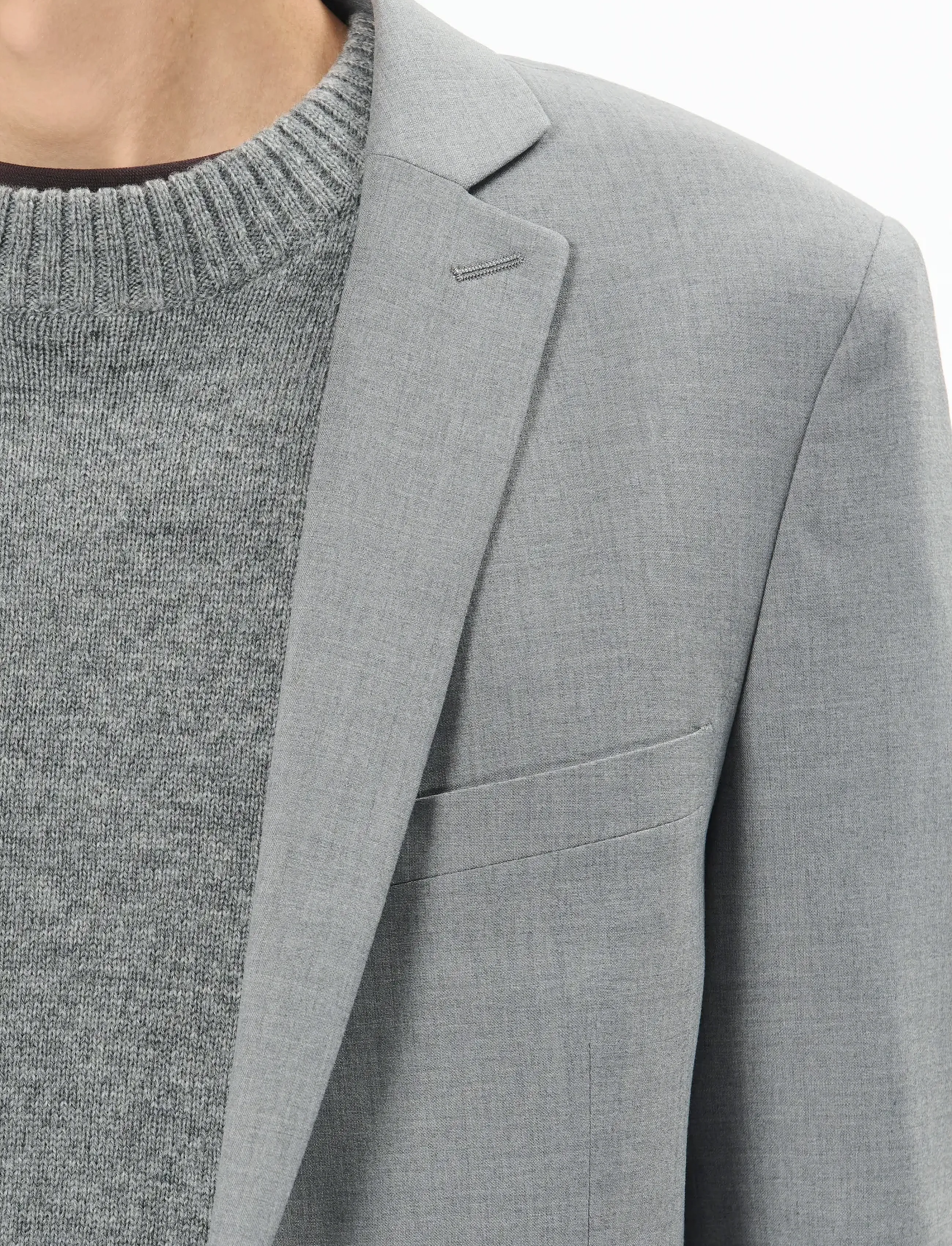 Matinique - Jonathan - enkelknäppta kavajer - medium grey melange - 4