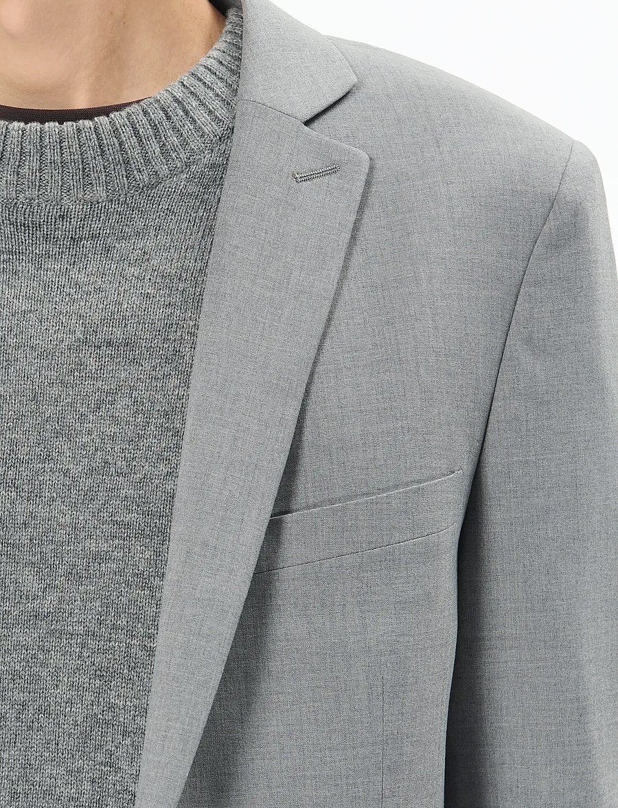 Matinique - Jonathan - single breasted blazers - medium grey melange - 4