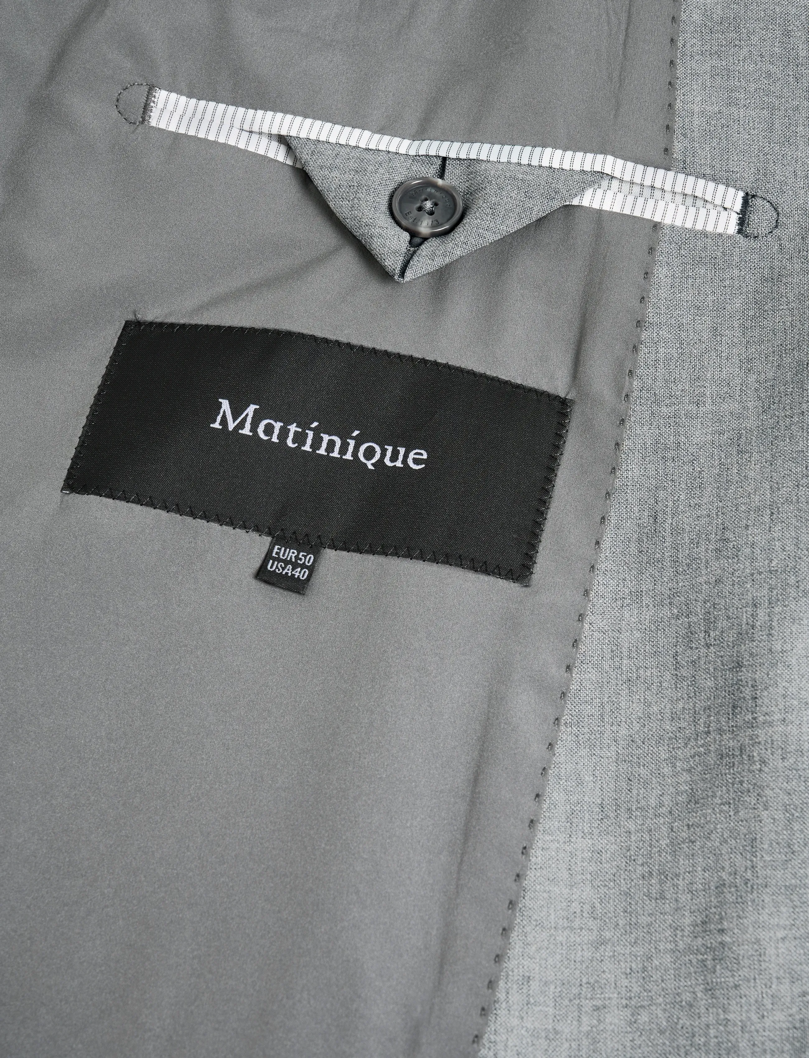 Matinique - Jonathan - enkelknäppta kavajer - medium grey melange - 5