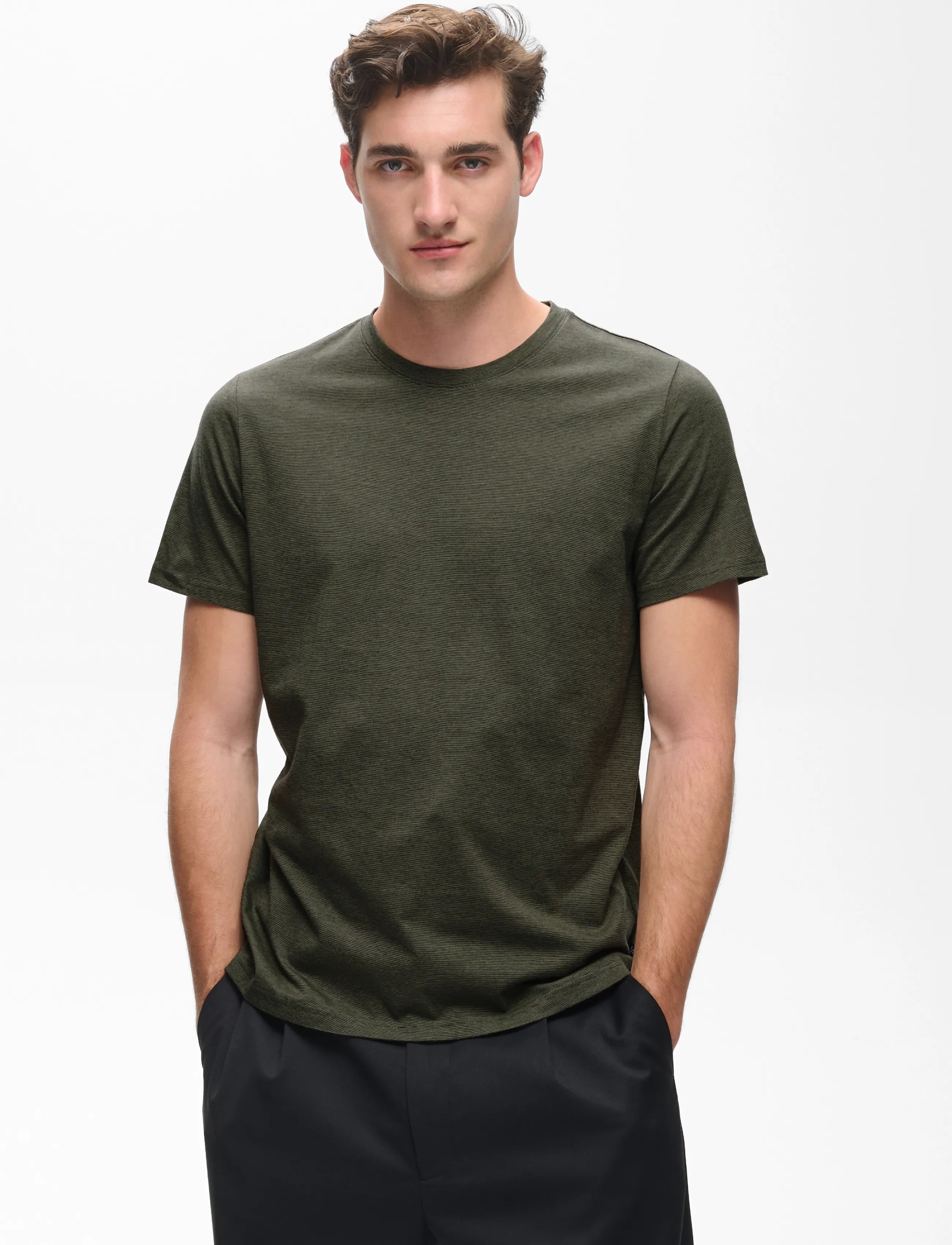 Matinique Jermane - T-Shirts - OLIVE NIGHT / grey