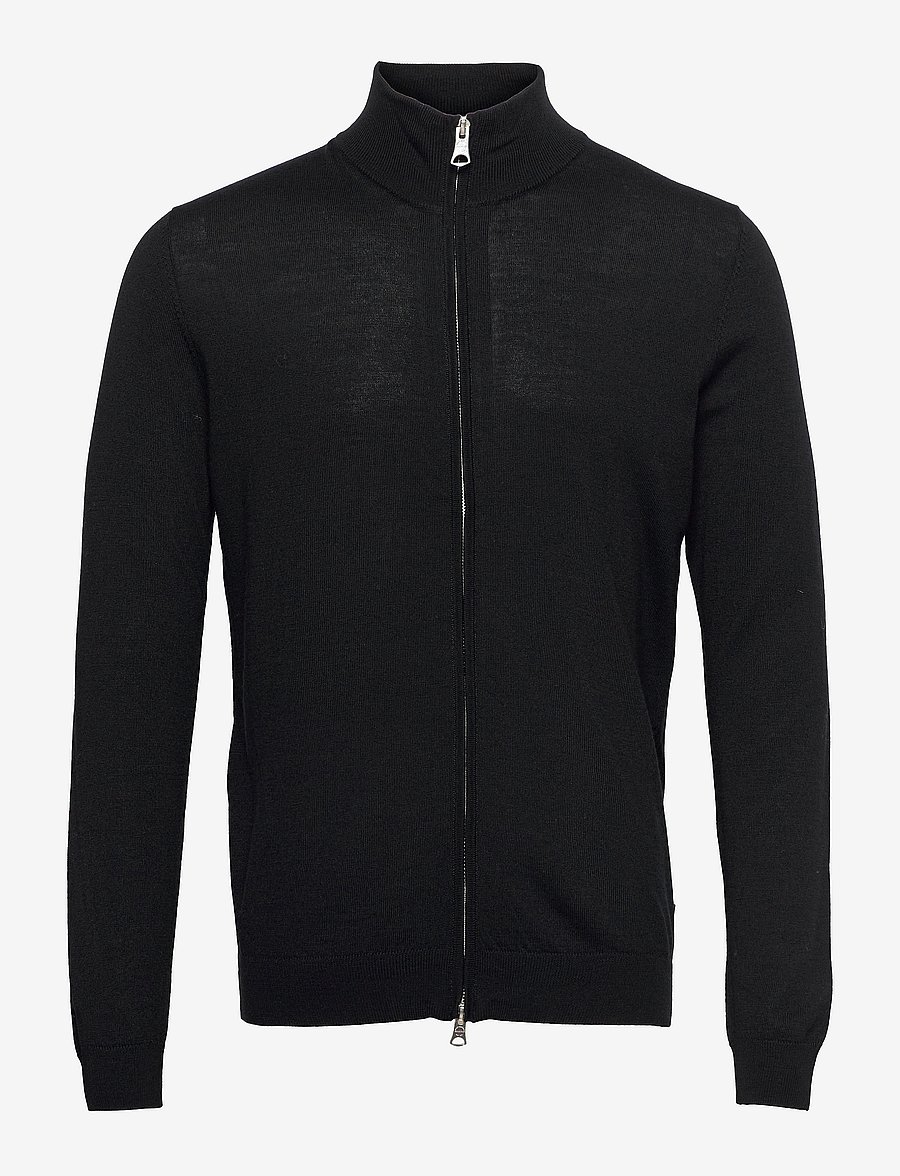 Matinique - MAmason - pullover mit durchgehendem reißverschluss - black - 1