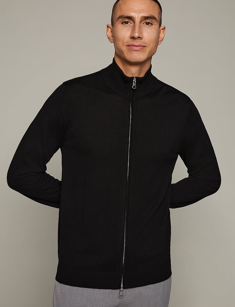 Matinique - MAmason - pullover mit durchgehendem reißverschluss - black - 0