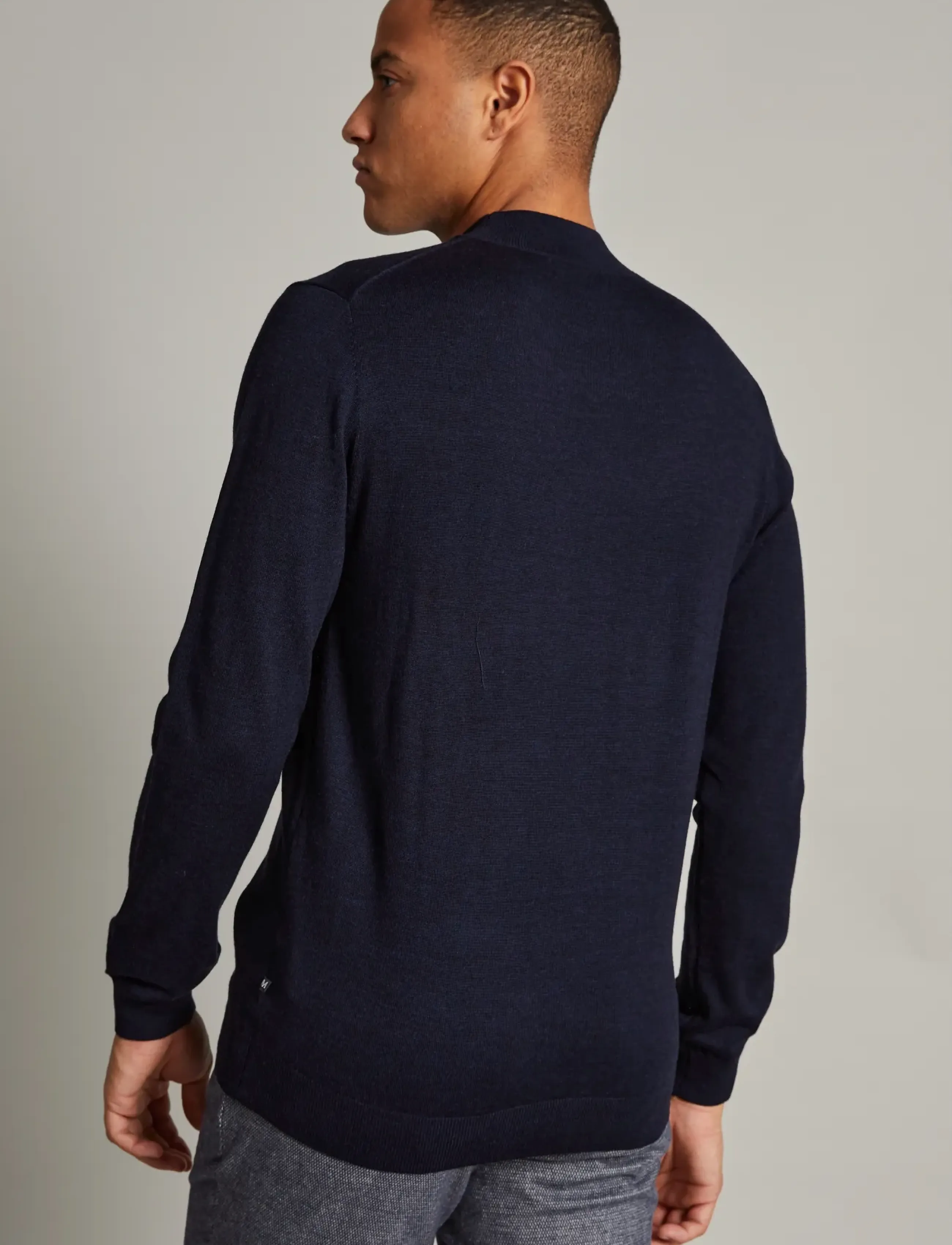 Matinique - MAturtle - džemperi ar augstu apkakli - dark navy melange - 4