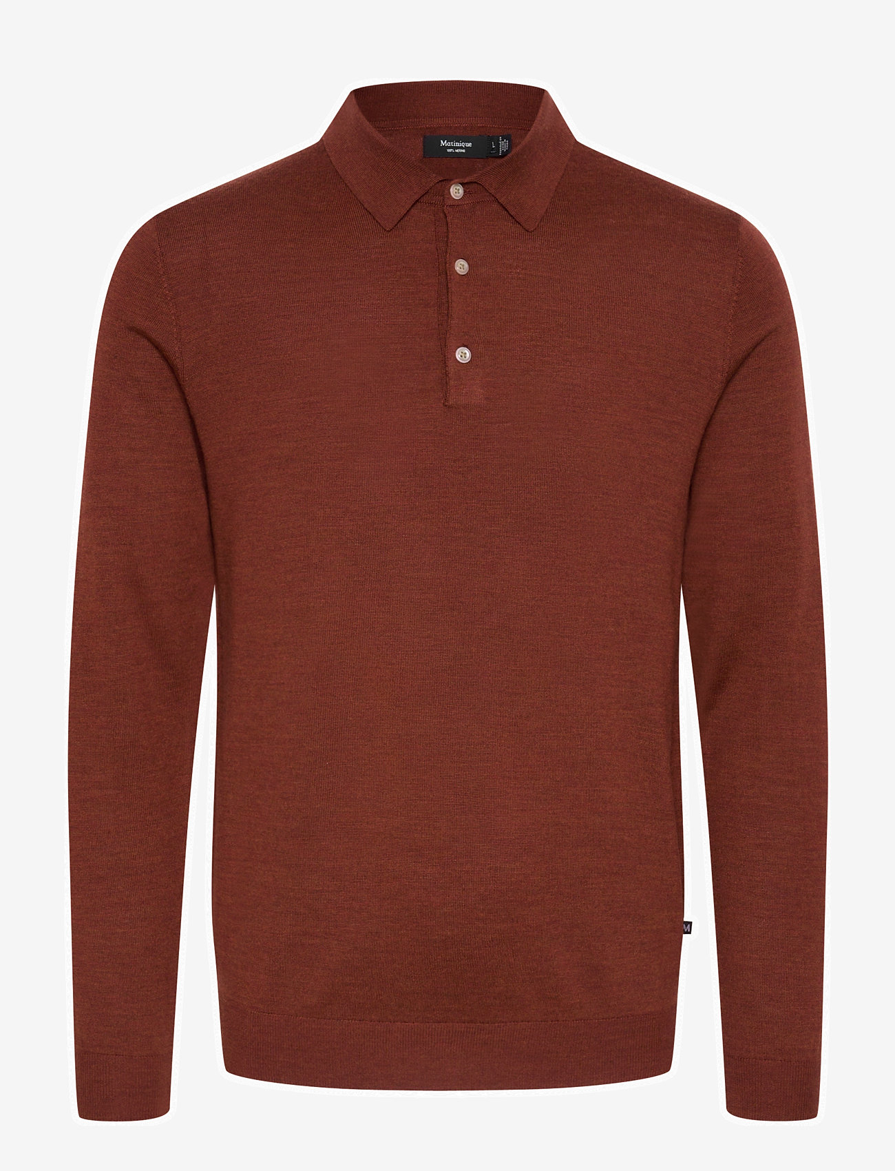 Matinique - MAklint - knitted polos - cambridge brown melange - 1