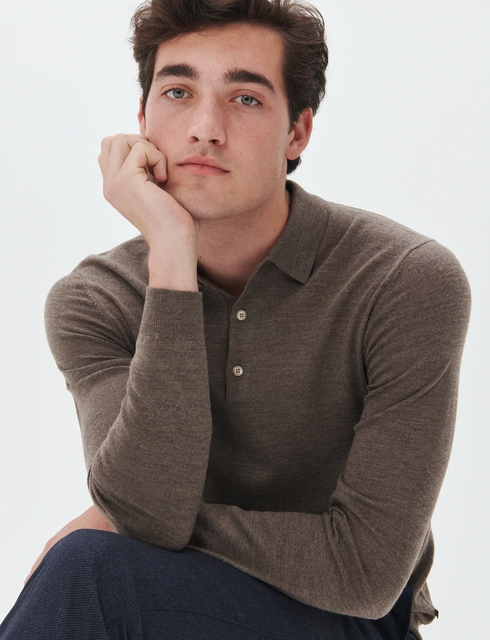 Matinique - MAklint - knitted polos - brown soil melange - 0