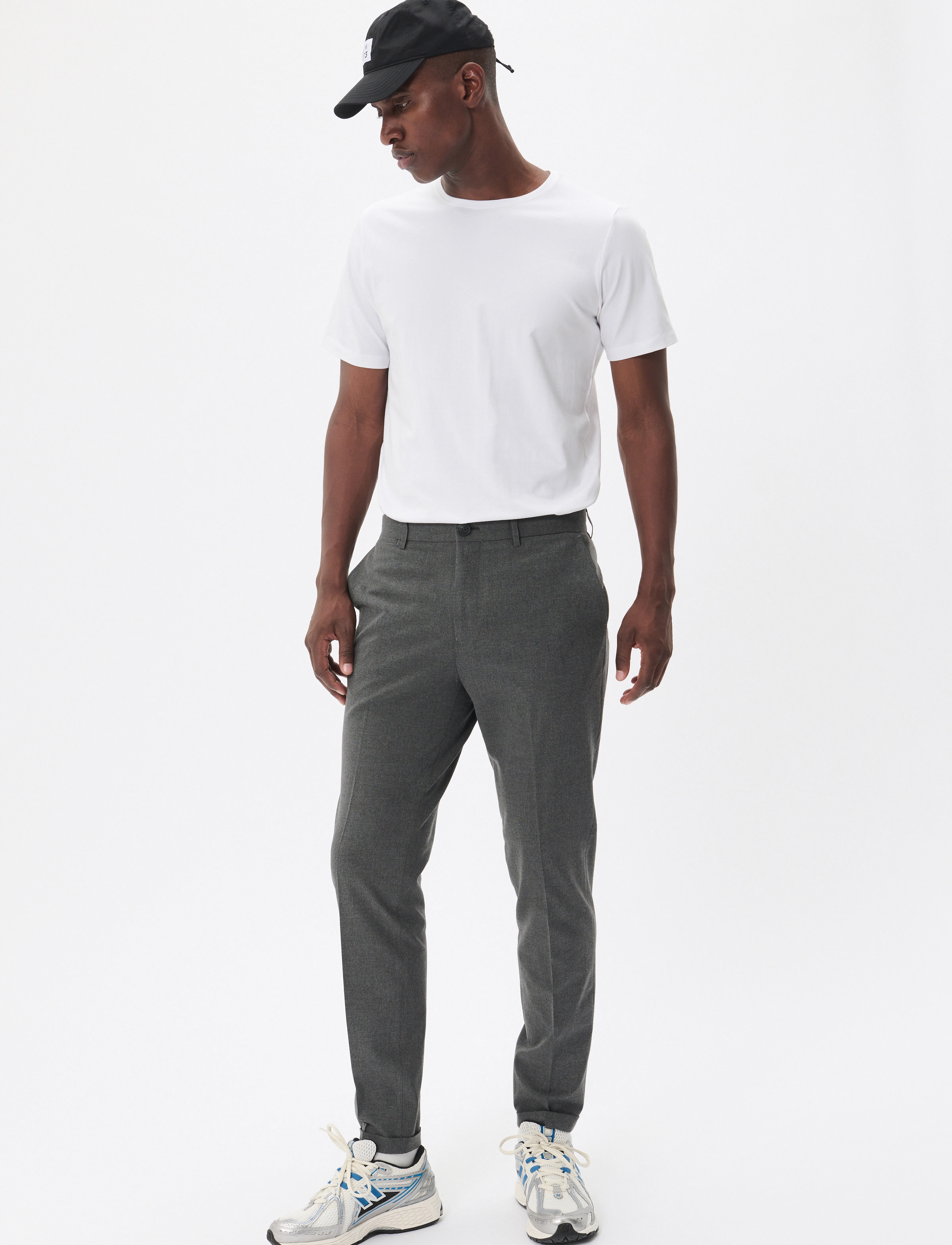 Matinique - MAliam Pant - casual trousers - medium grey melange - 3