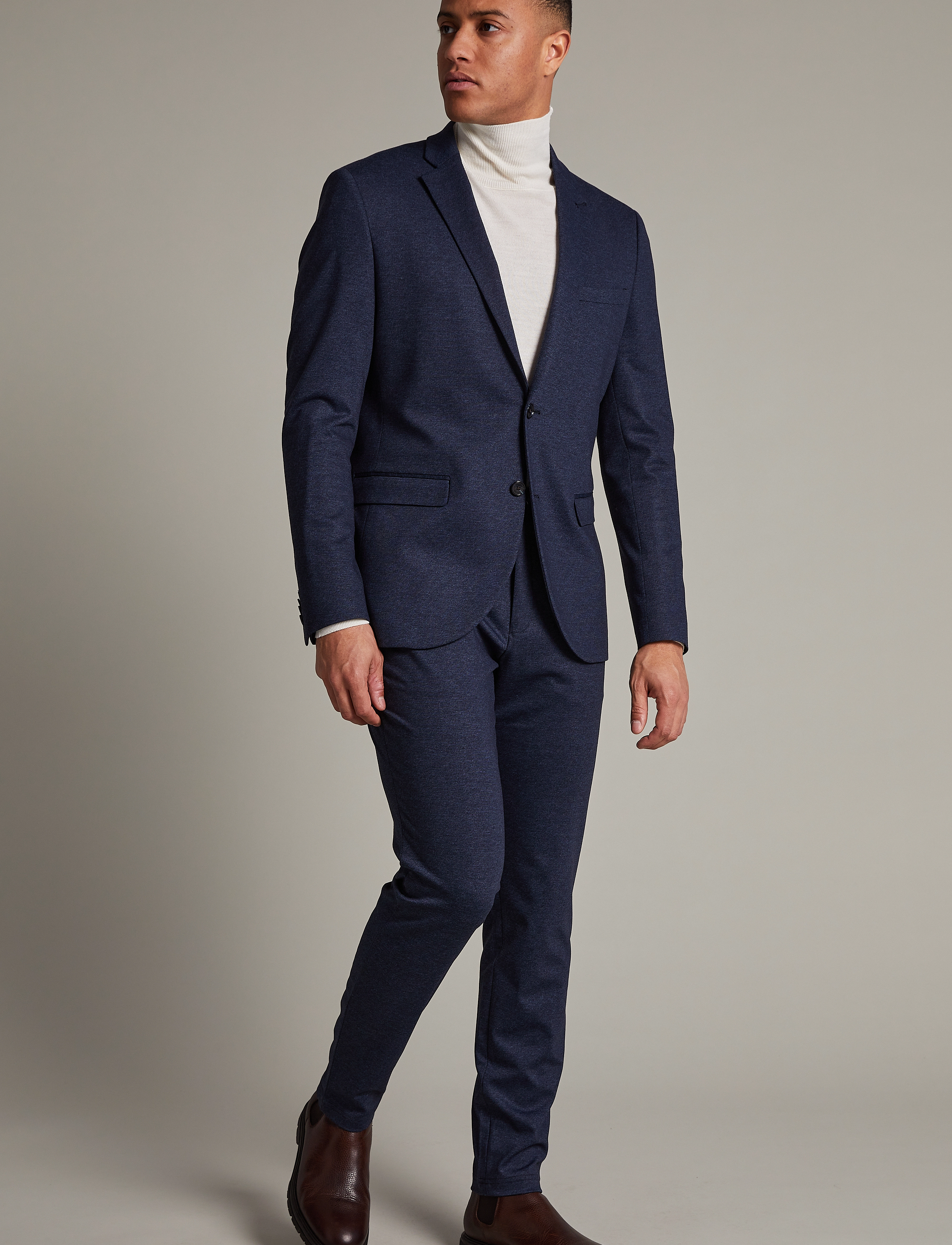 Matinique - MAgeorge Jersey - enkeltradede blazere - dark navy - 3