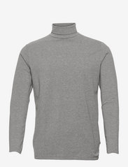 Matinique - MAjoseph ls - basic t-shirts - medium grey melange - 0