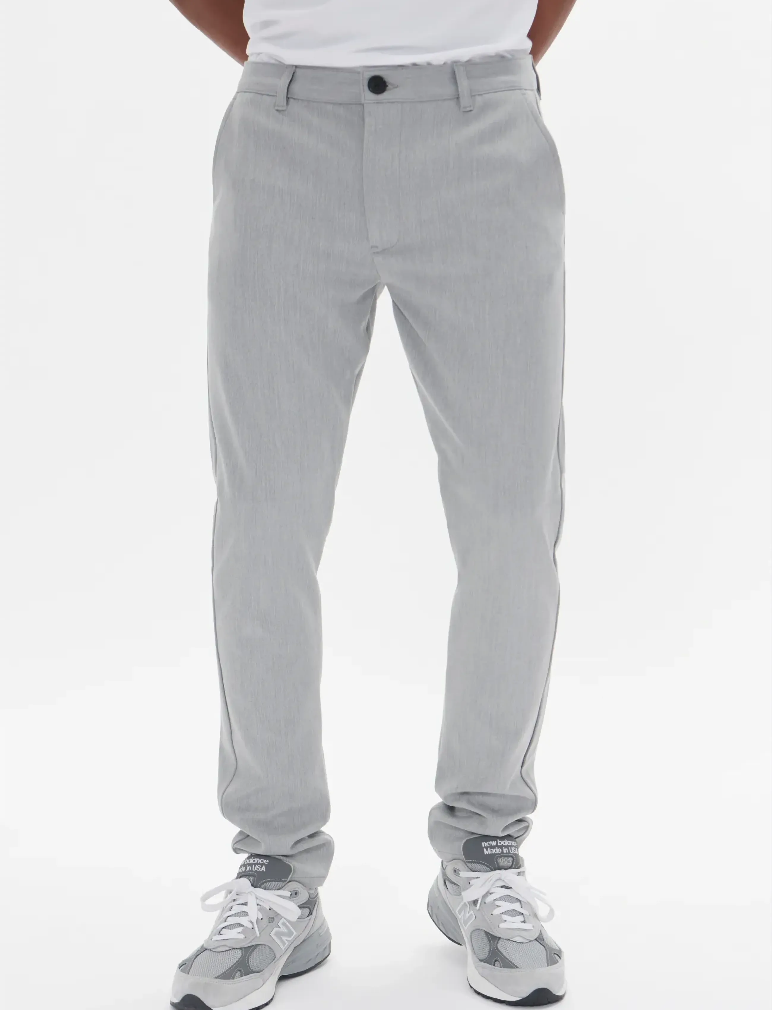 Matinique MAjens Pants - Formelle Hosen - LIGHT GREY MELANGE / grey