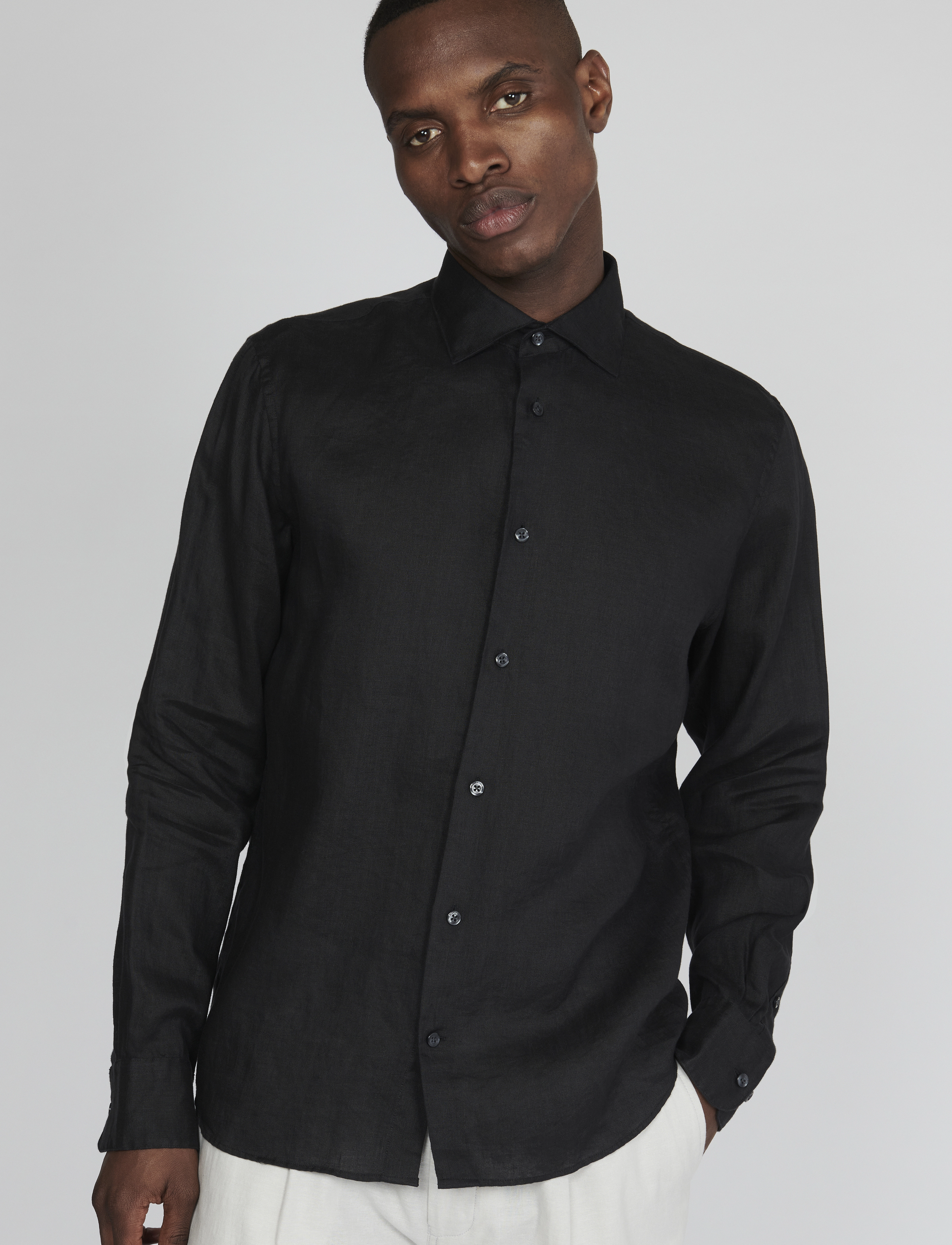 Matinique MAmarc short - Overhemden - BLACK / black