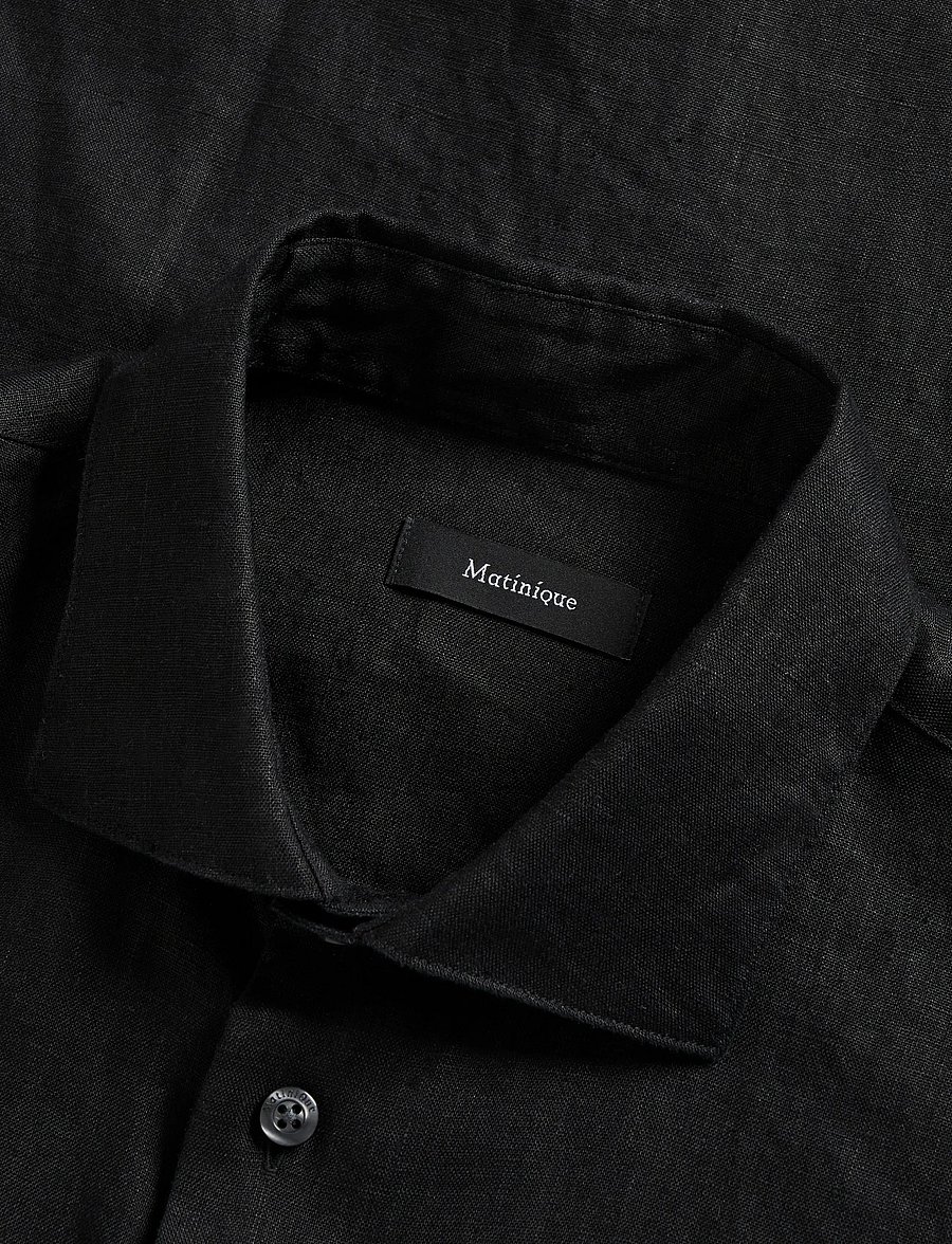Matinique - MAmarc short - leinenhemden - black - 4
