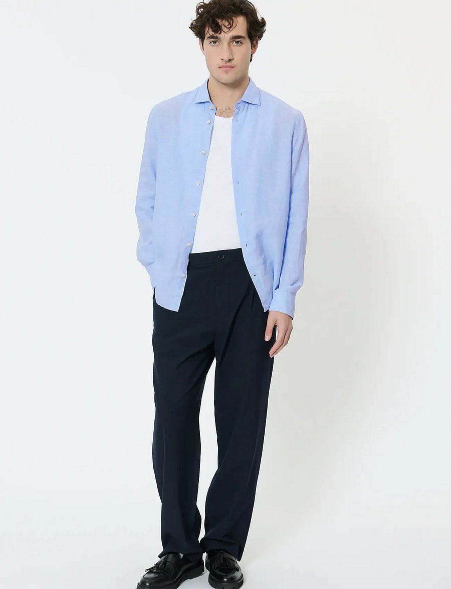 Matinique - MAmarc short - linased särgid - chambray blue - 3