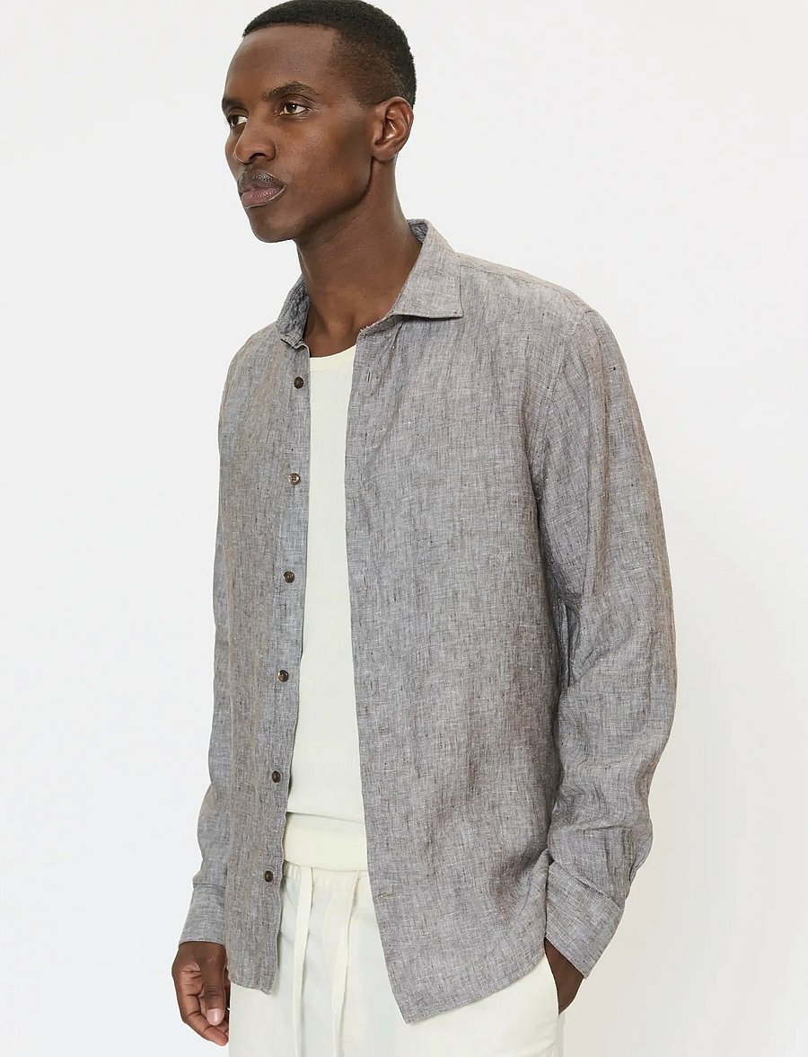 Matinique - MAmarc short - hørskjorter - chocolate brown - 0