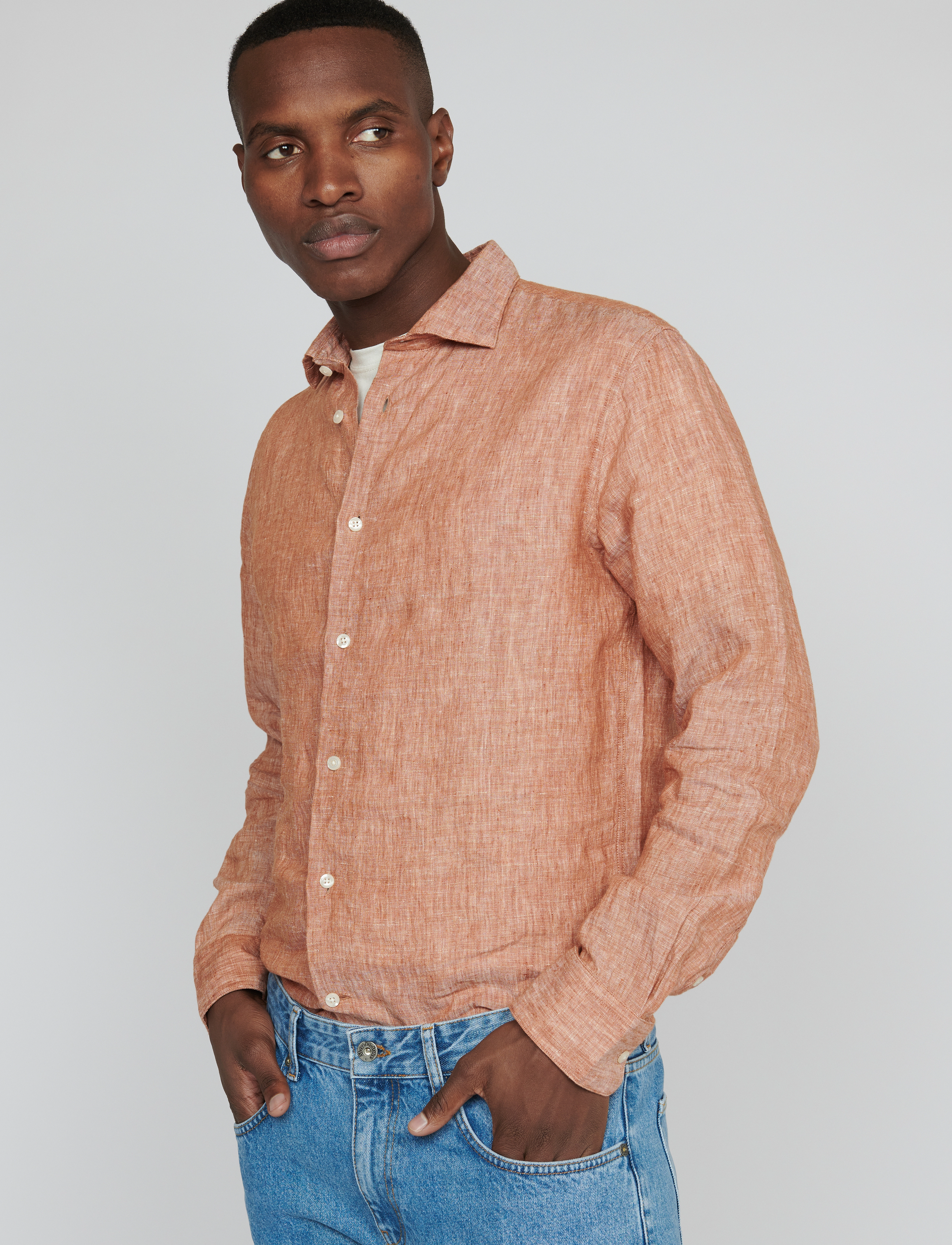 Matinique MAmarc short - Casual shirts - MOCHA BISQUE / pink/rose