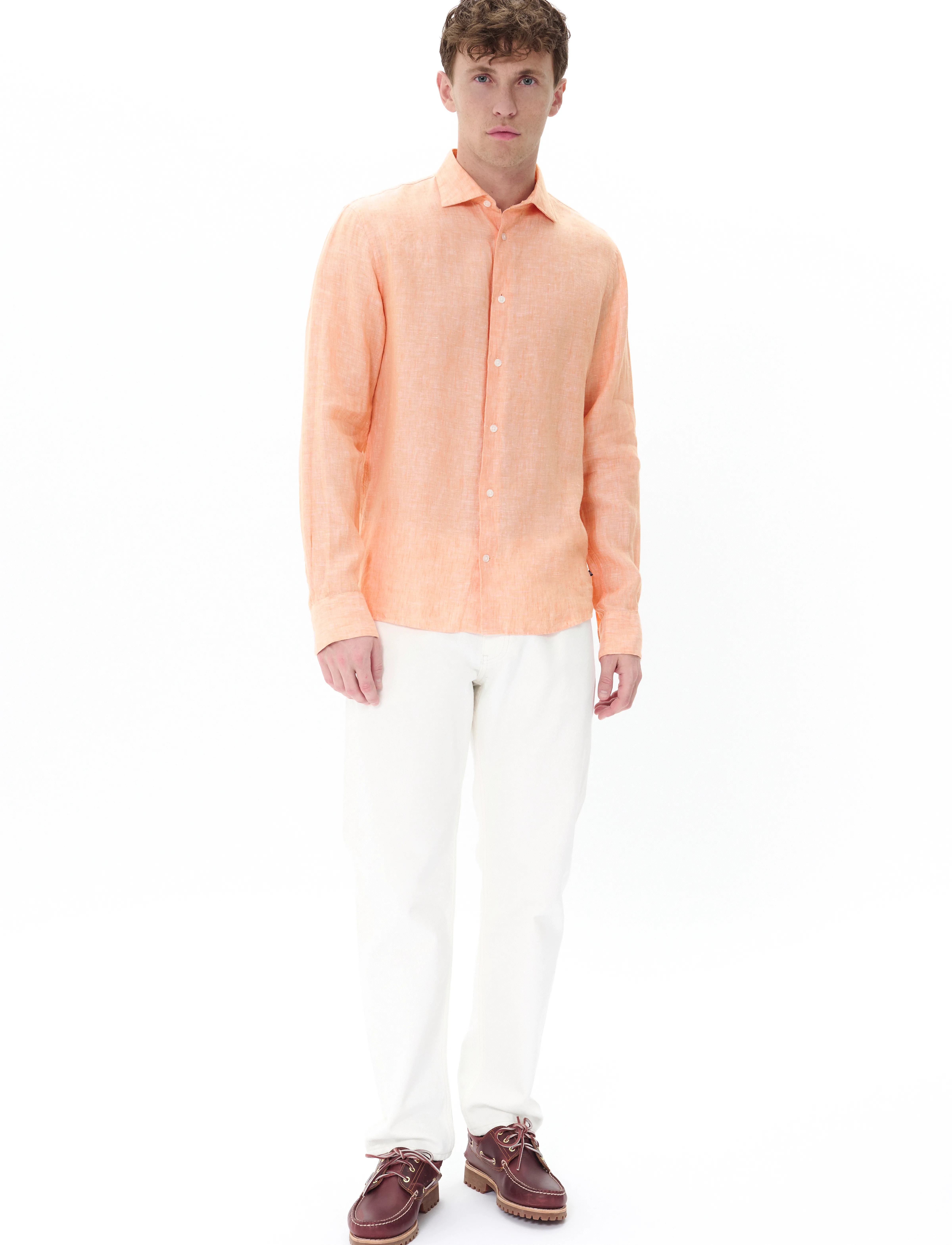 Matinique - MAmarc short - hørskjorter - shell coral - 2