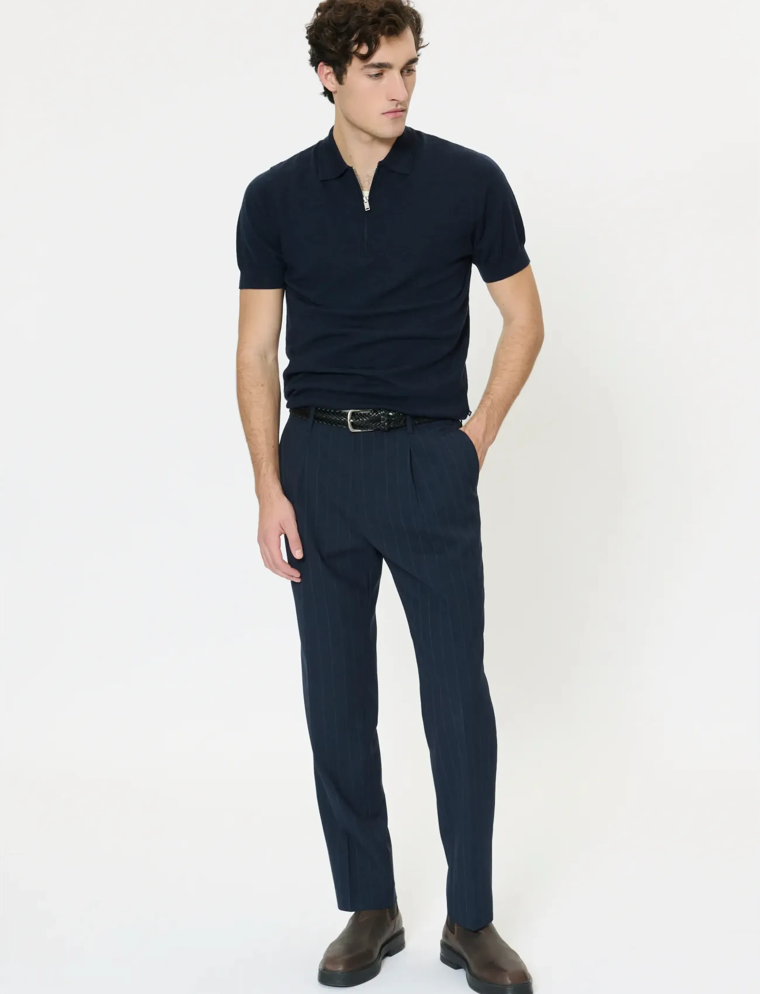 Matinique - MAPolo Knit - prjónaðir pólóbolir - dark navy melange - 3