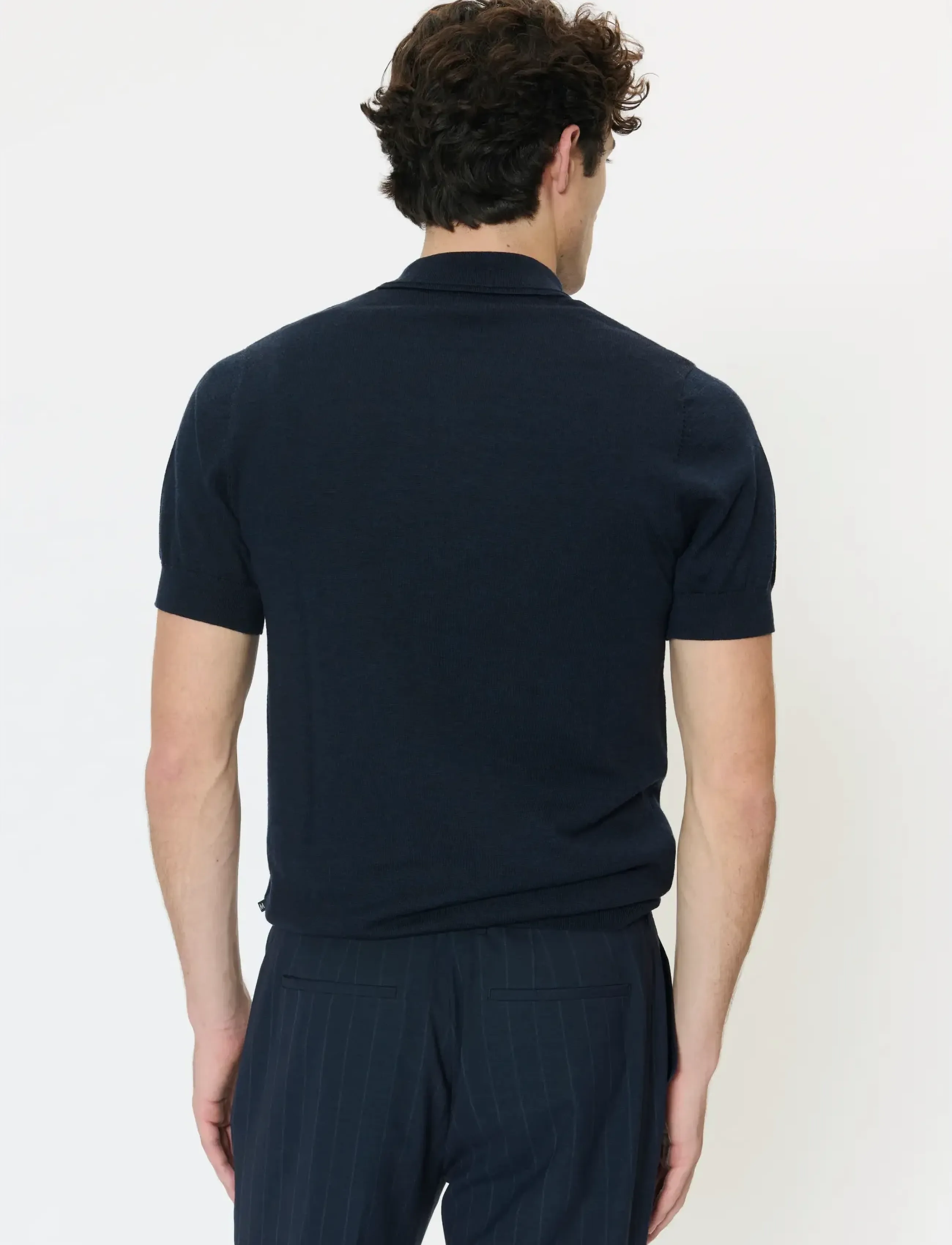 Matinique - MAPolo Knit - prjónaðir pólóbolir - dark navy melange - 4