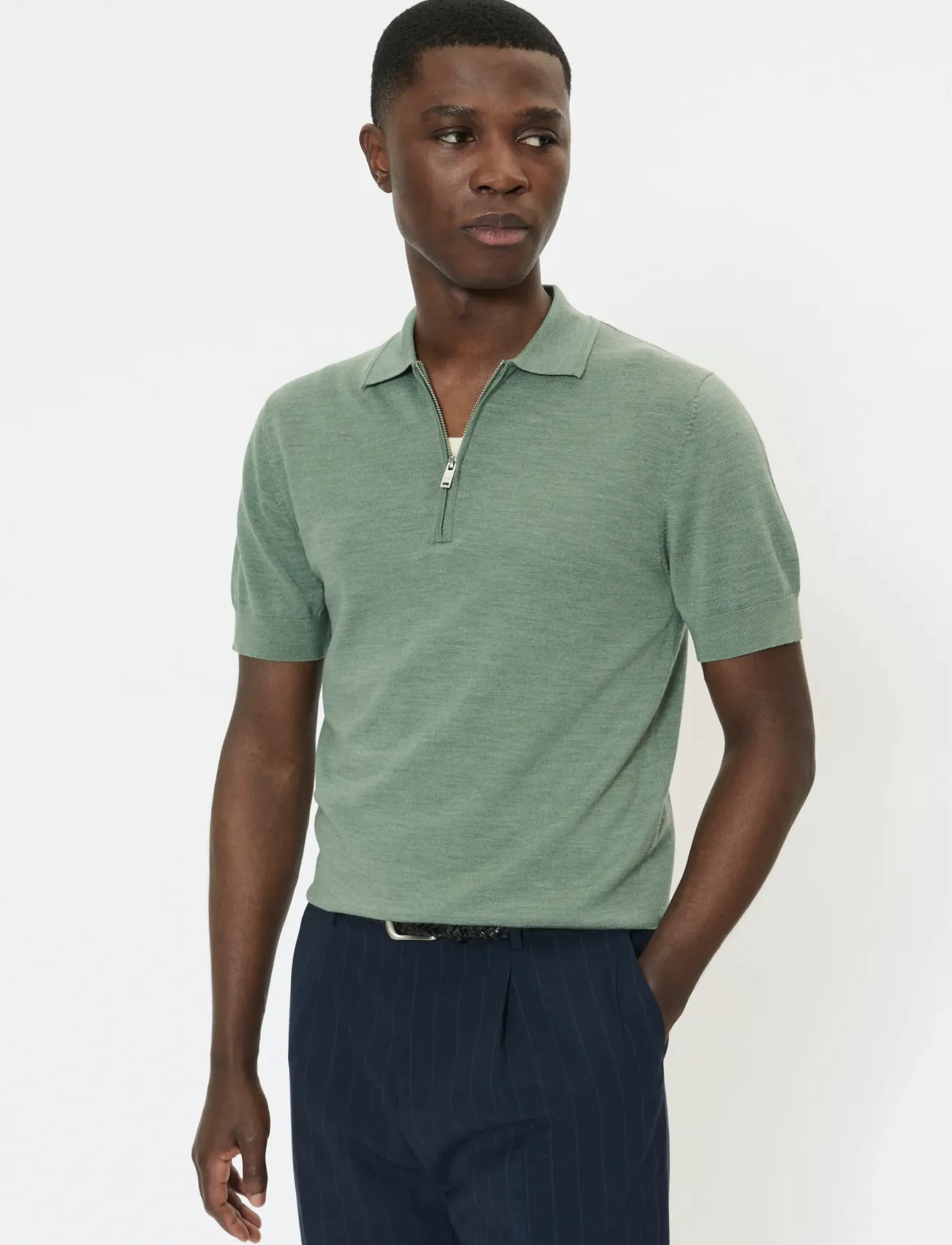Matinique MAPolo Knit - Matinique - SEA SPRAY MELANGE / khaki/green