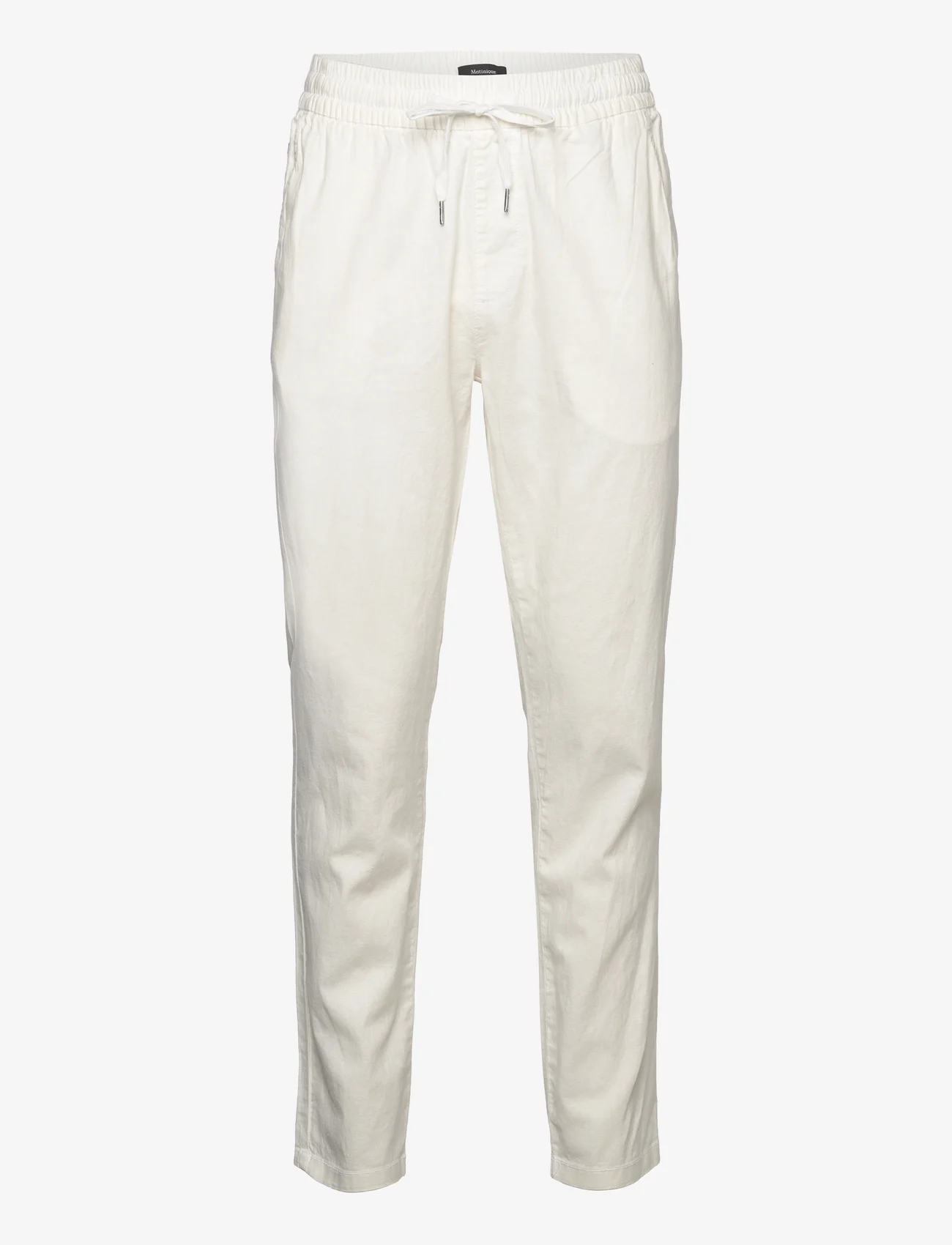 Matinique - MAbarton Pant - linen trousers - broken white - 0