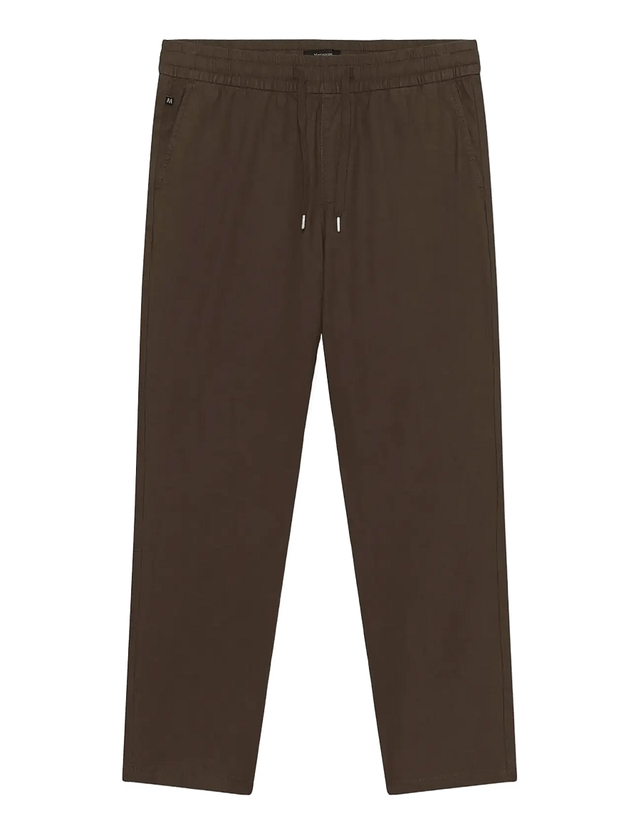 Matinique - MAbarton Pant - linased püksid - chocolate brown - 0