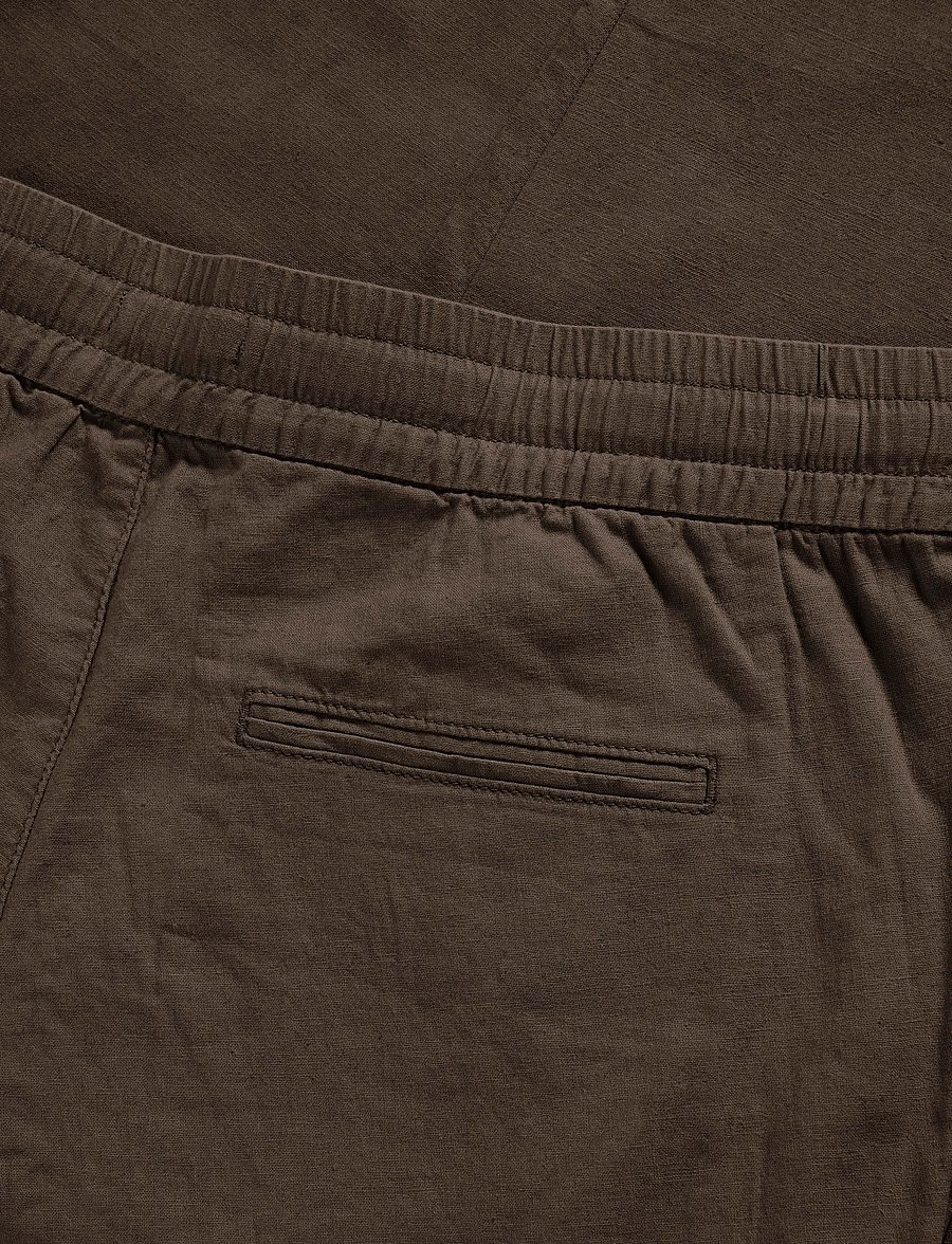 Matinique - MAbarton Pant - linased püksid - chocolate brown - 1