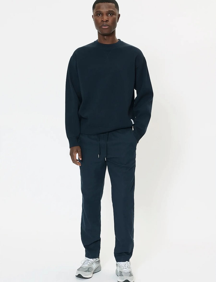 Matinique - MAbarton Pant - linnebyxor - dark navy - 3