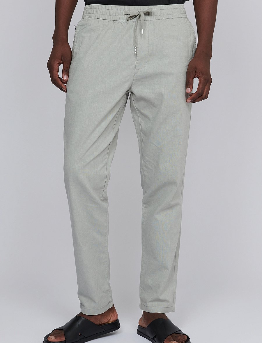 Matinique - MAbarton Pant - linen trousers - ghost gray - 0