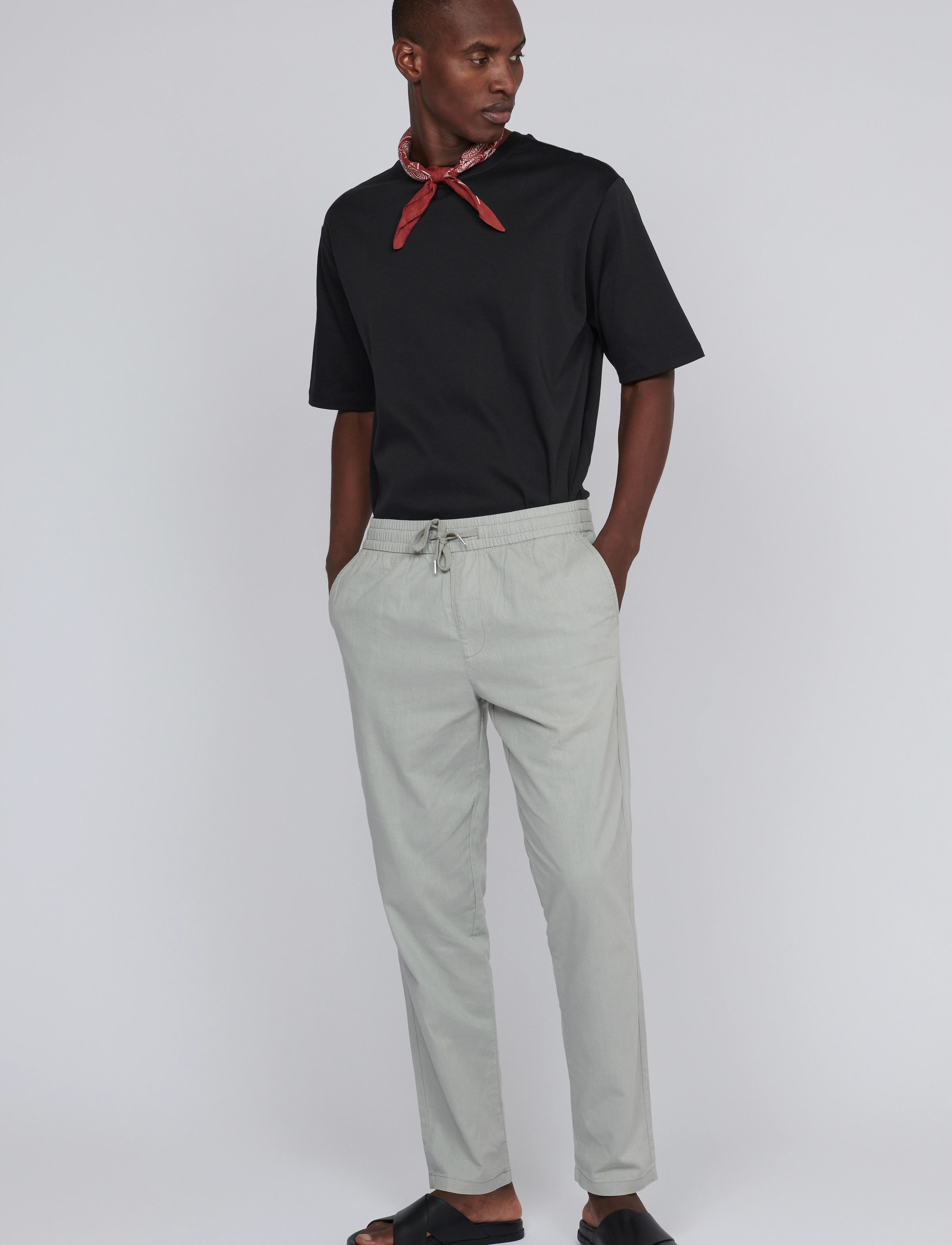 Matinique - MAbarton Pant - linen trousers - ghost gray - 3