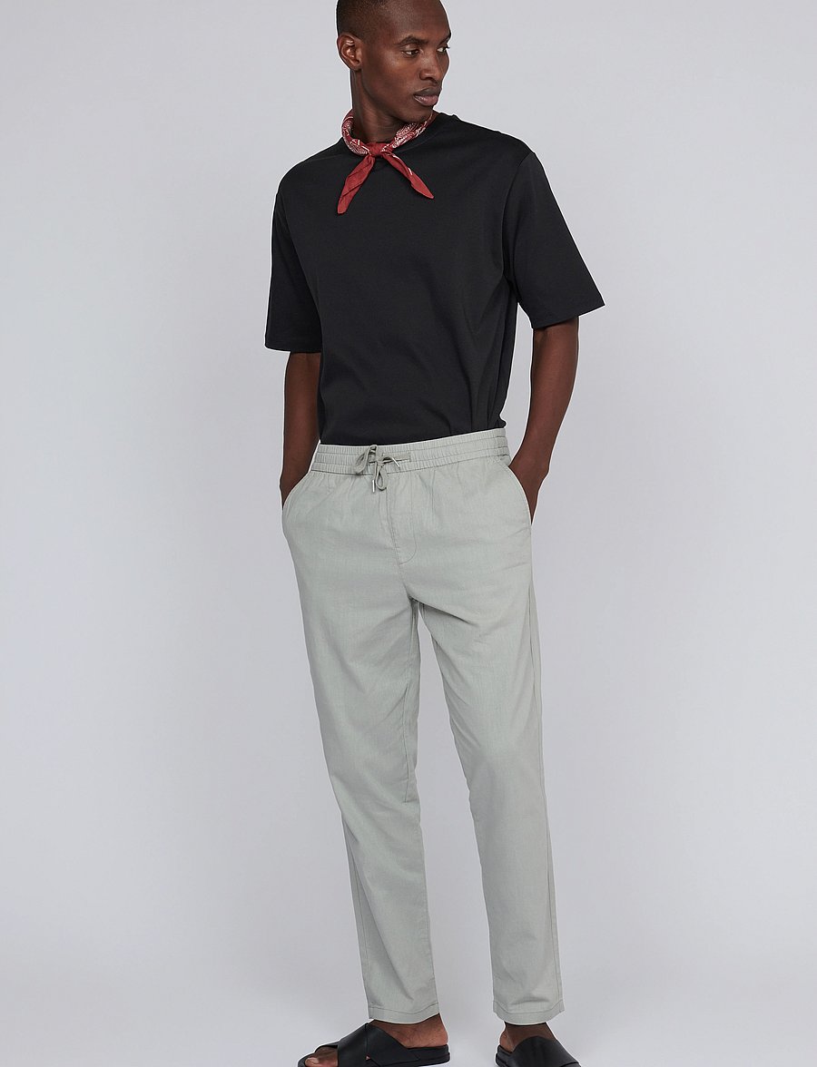 Matinique - MAbarton Pant - linen trousers - ghost gray - 3