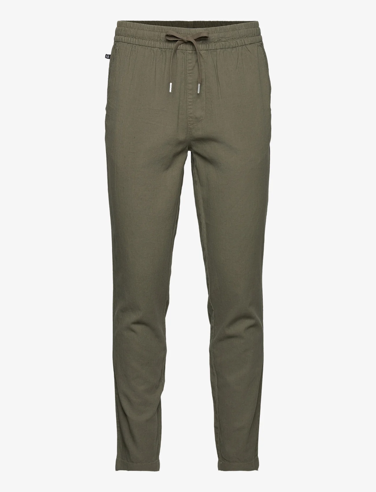 Matinique - MAbarton Pant - hørbukser - olive night - 0