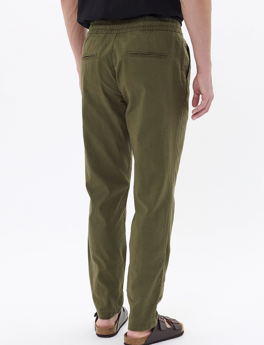 Matinique - MAbarton Pant - hørbukser - olive night - 4