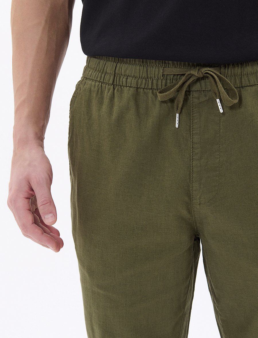 Matinique - MAbarton Pant - hørbukser - olive night - 5