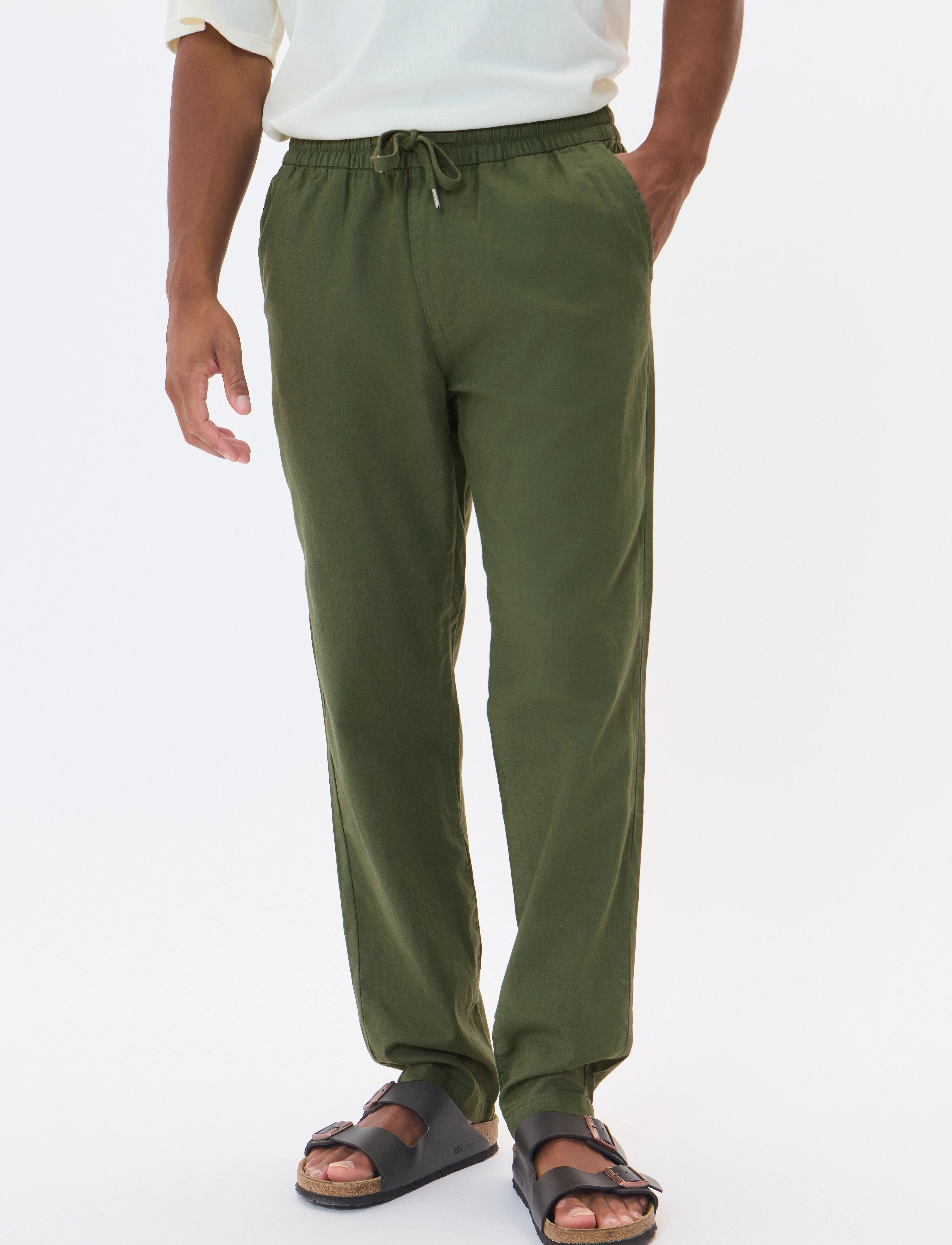 Matinique - MAbarton Pant - hørbukser - thyme - 0