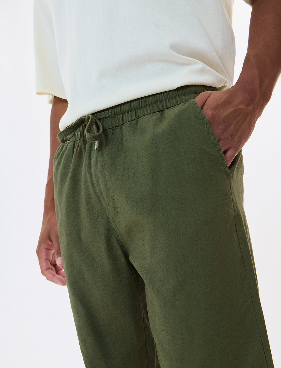 Matinique - MAbarton Pant - linnebyxor - thyme - 3