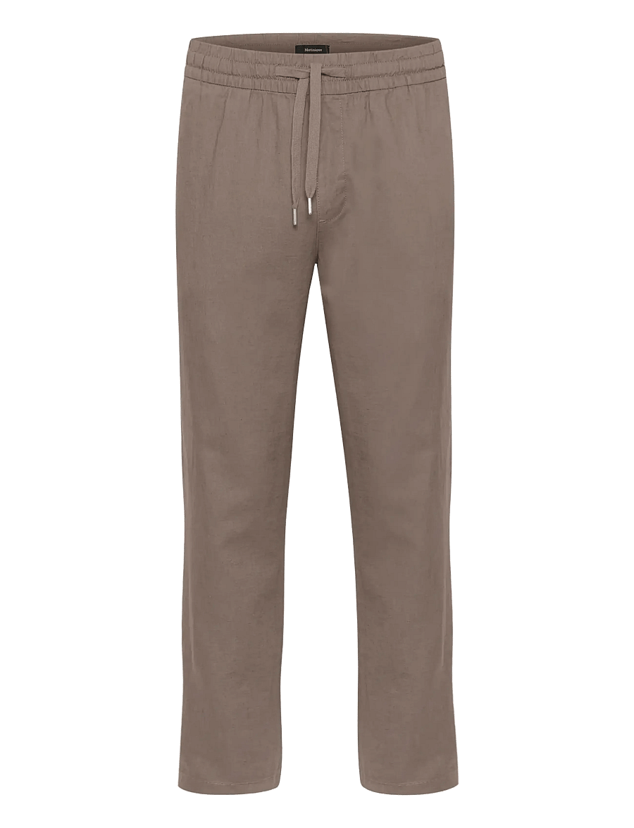 Matinique - MAbarton Pant - leinenhosen - walnut - 1