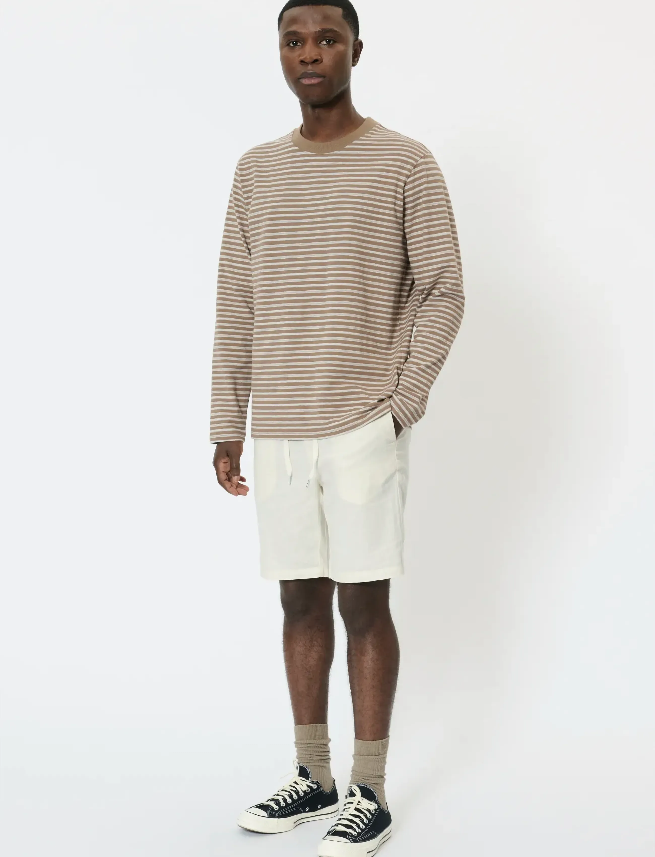 Matinique - MAbarton Short - linneshorts - eggnog - 2