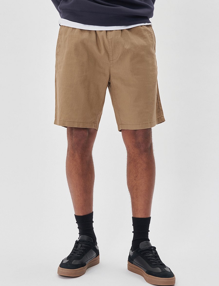 Matinique - MAbarton Short - linased lühikesed püksid - khaki - 0