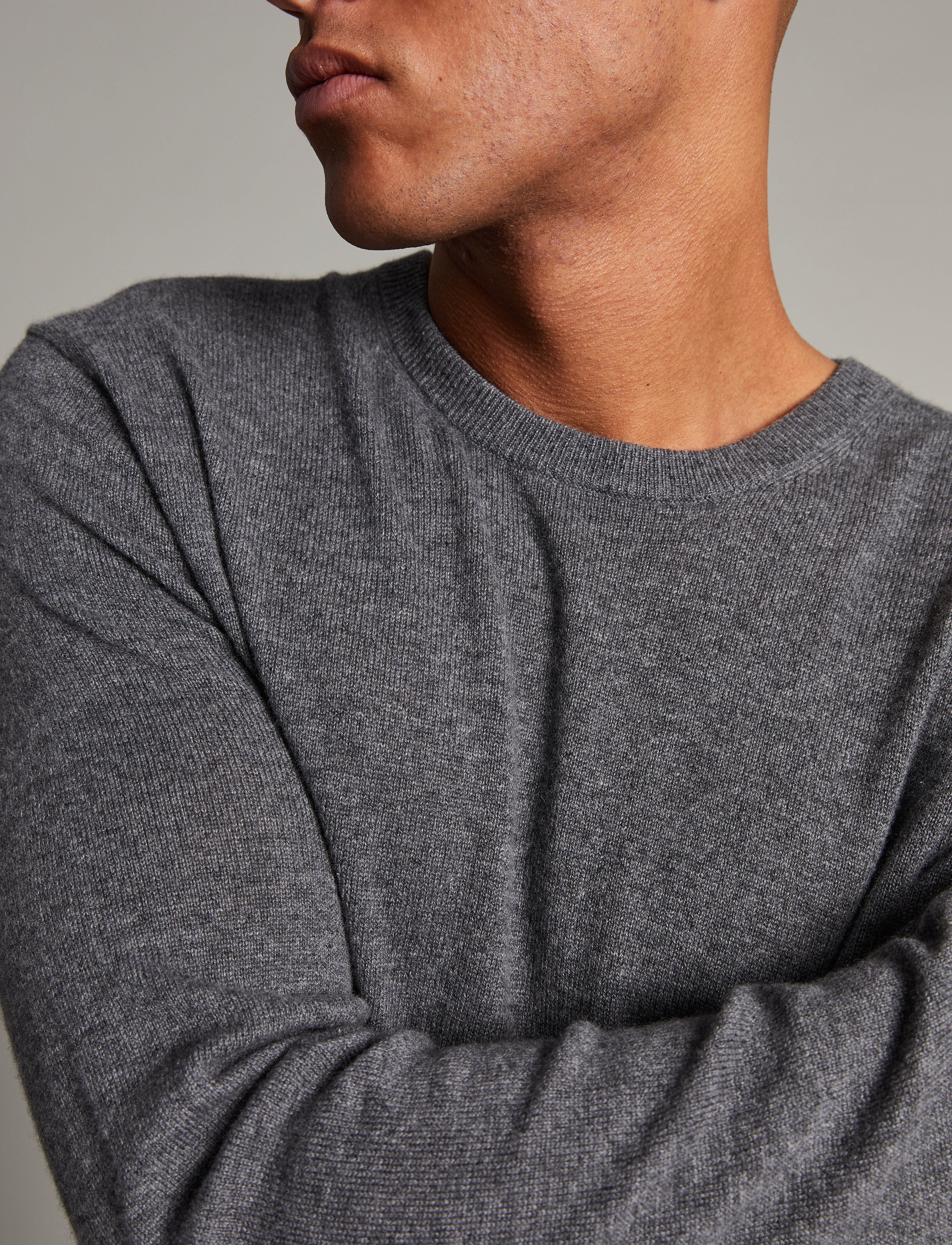 Matinique - MAmordy - Ümmarguse kaelusega kudumid - medium grey melange - 5