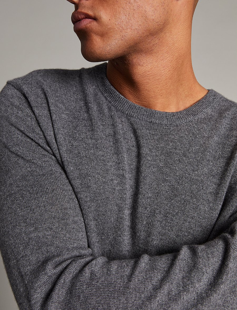 Matinique - MAmordy - Ümmarguse kaelusega kudumid - medium grey melange - 5