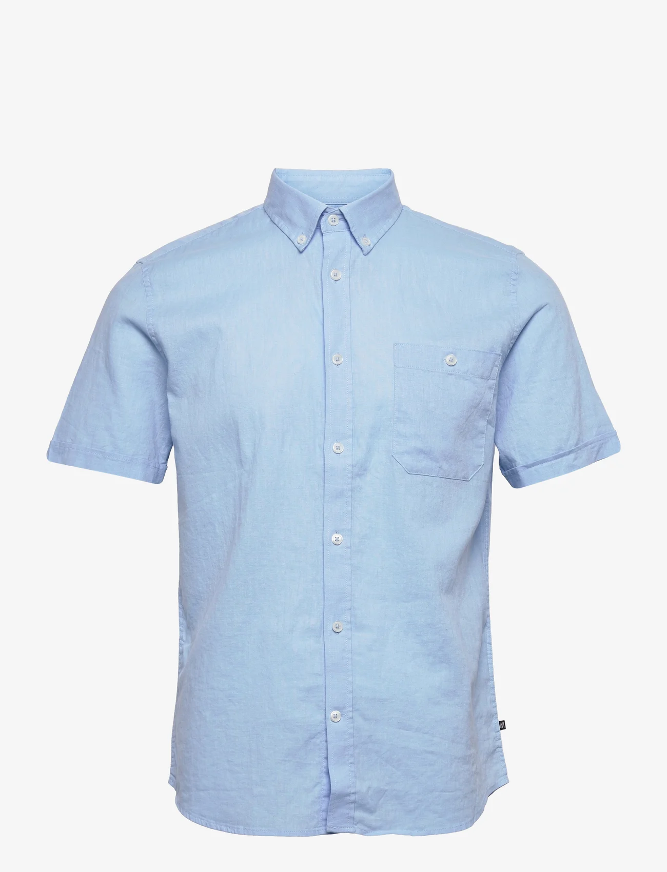Matinique - MAtrostol BD SS - linen shirts - chambray blue - 0