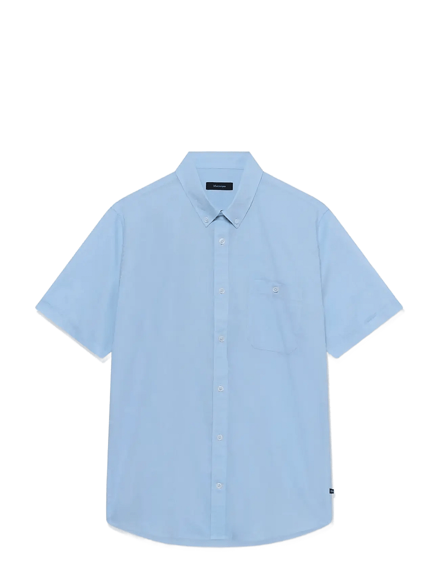 Matinique - MAtrostol BD SS - linen shirts - chambray blue - 1