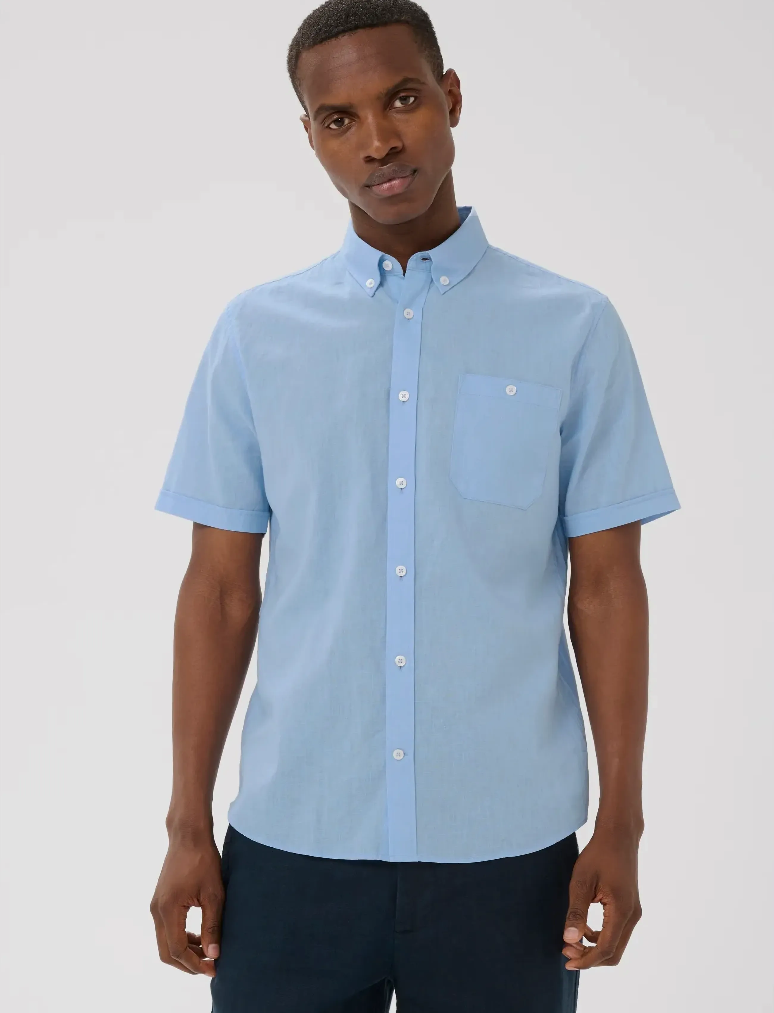 Matinique MAtrostol BD SS - Kortærmede skjorter - CHAMBRAY BLUE / blue